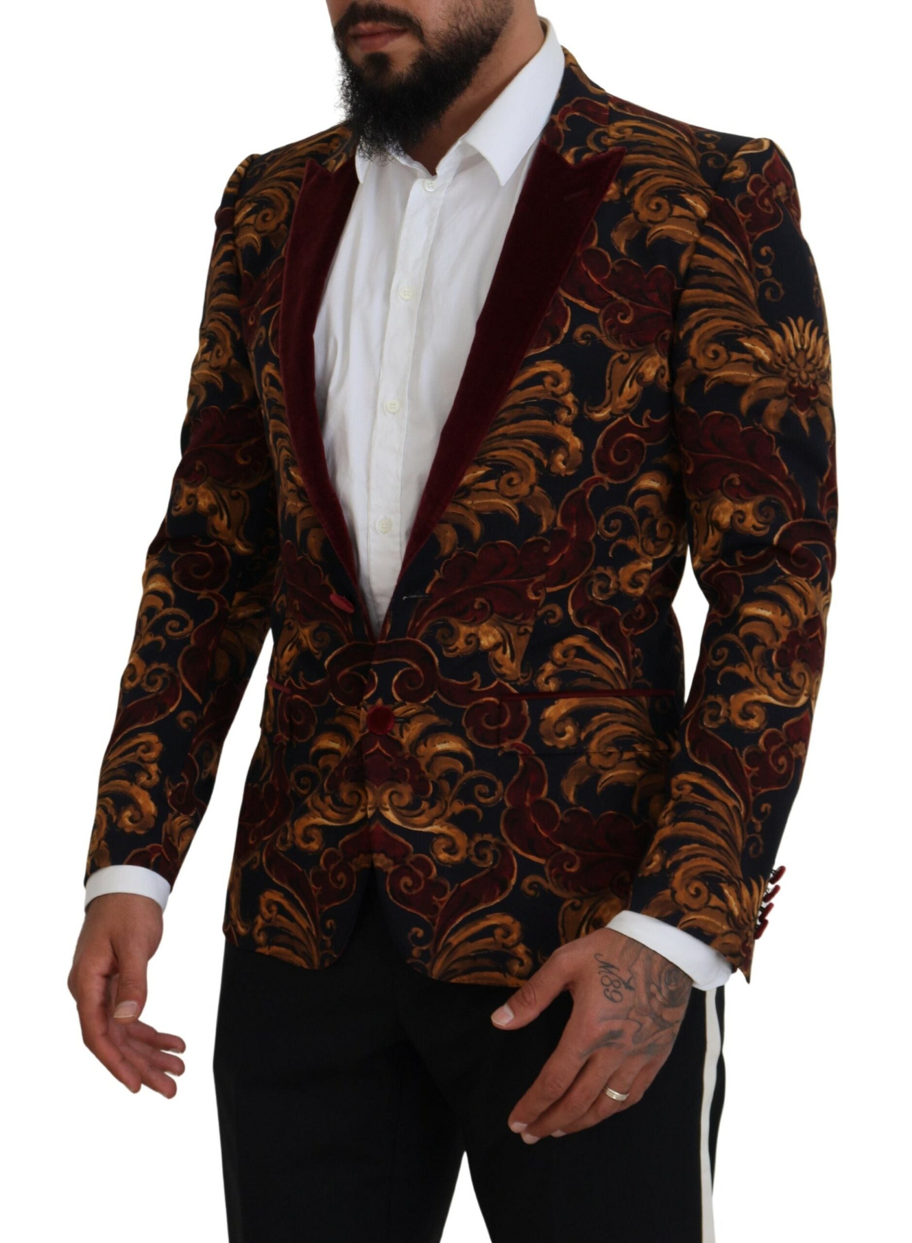 Dolce &amp; Gabbana Eleganter mehrfarbiger Blazer aus Wollmischung
