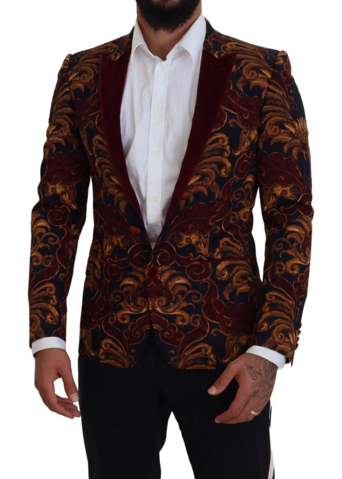Dolce &amp; Gabbana Eleganter mehrfarbiger Blazer aus Wollmischung