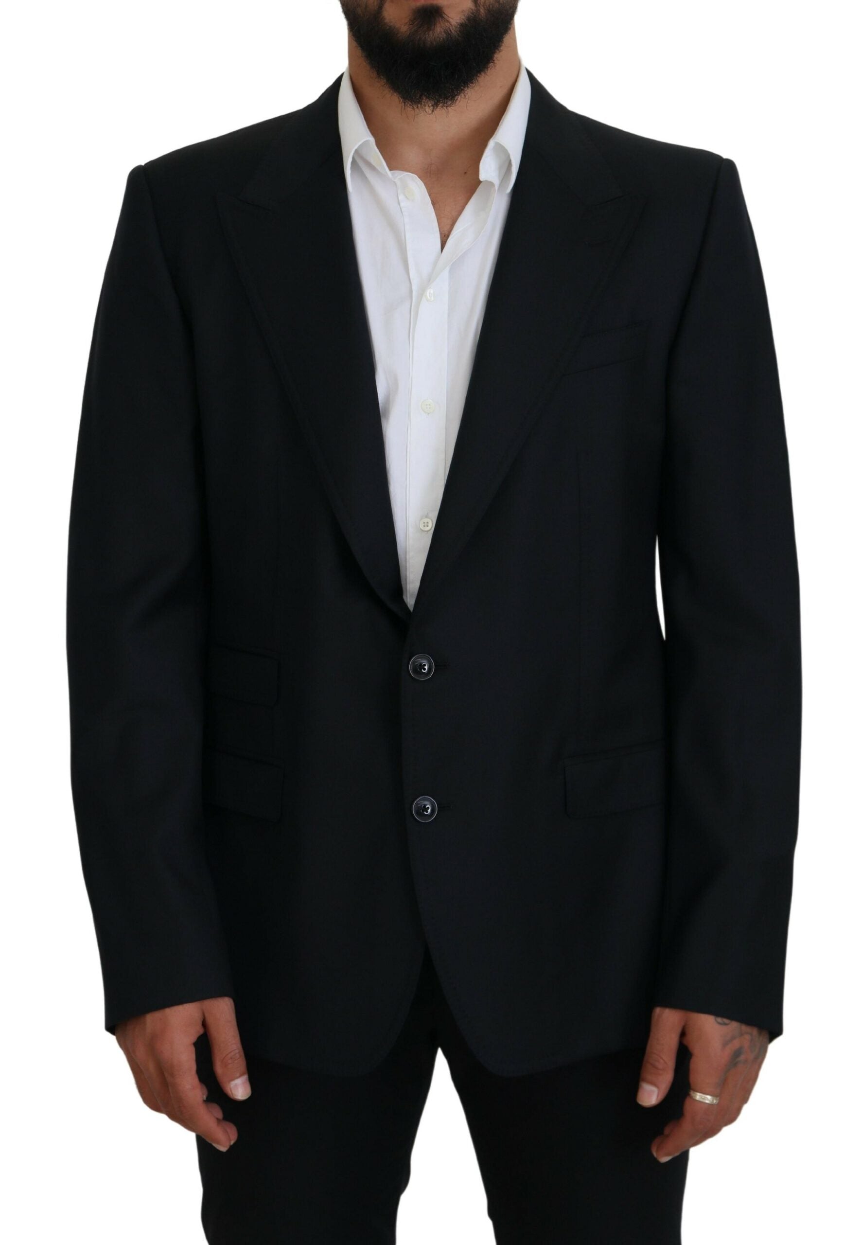 Dolce &amp; Gabbana Eleganter dunkelblauer einreihiger Blazer