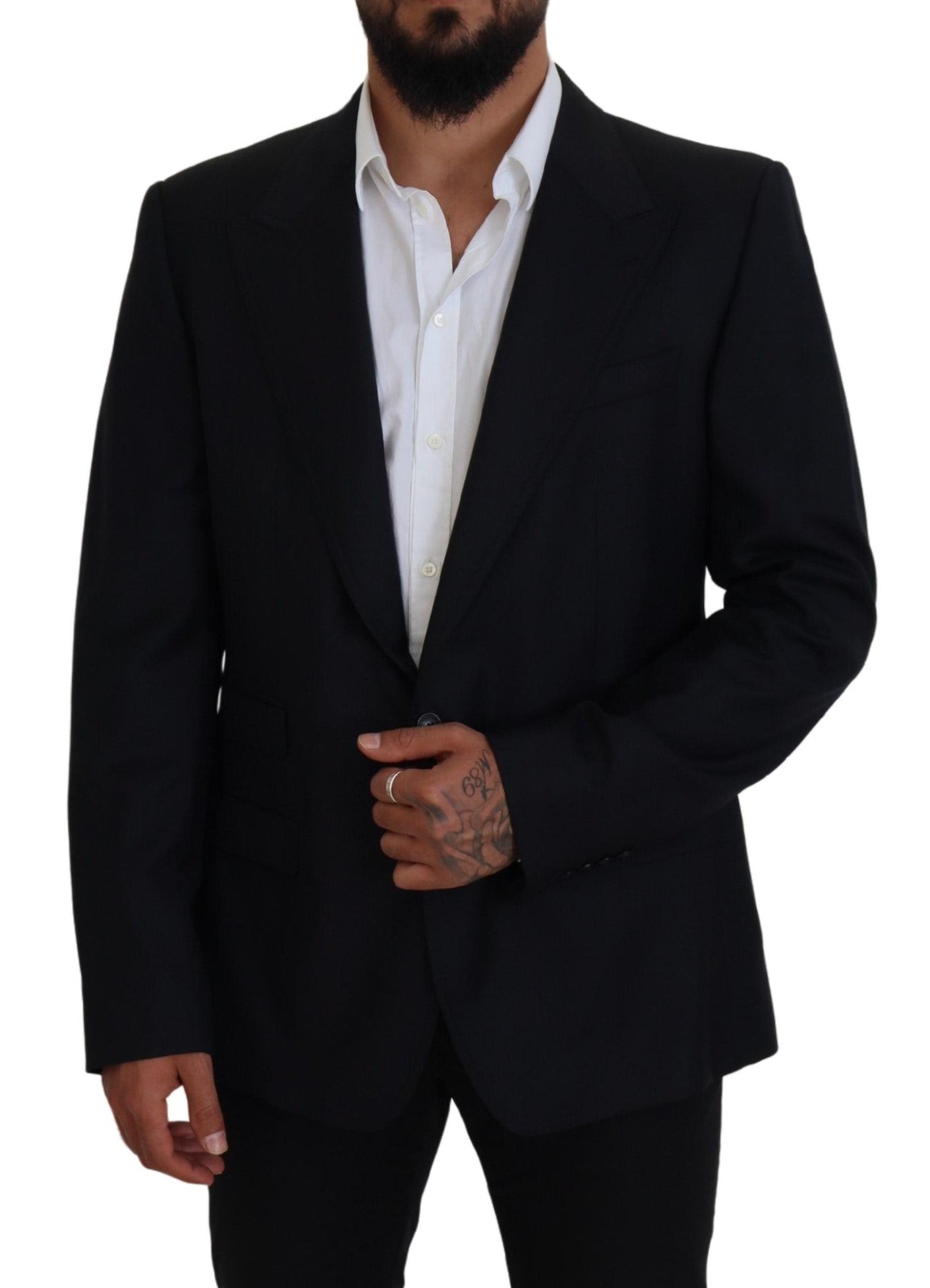 Dolce &amp; Gabbana Eleganter dunkelblauer einreihiger Blazer