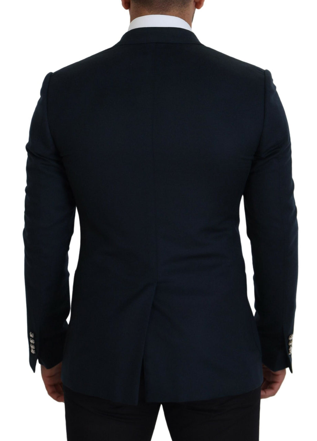 Dolce &amp; Gabbana Eleganter blauer Blazer aus Kaschmir-Seidenmischung