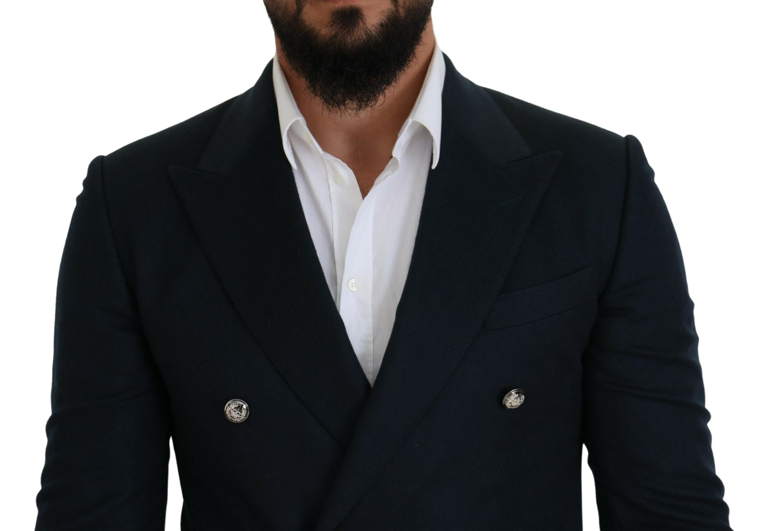 Dolce &amp; Gabbana Eleganter blauer Blazer aus Kaschmir-Seidenmischung