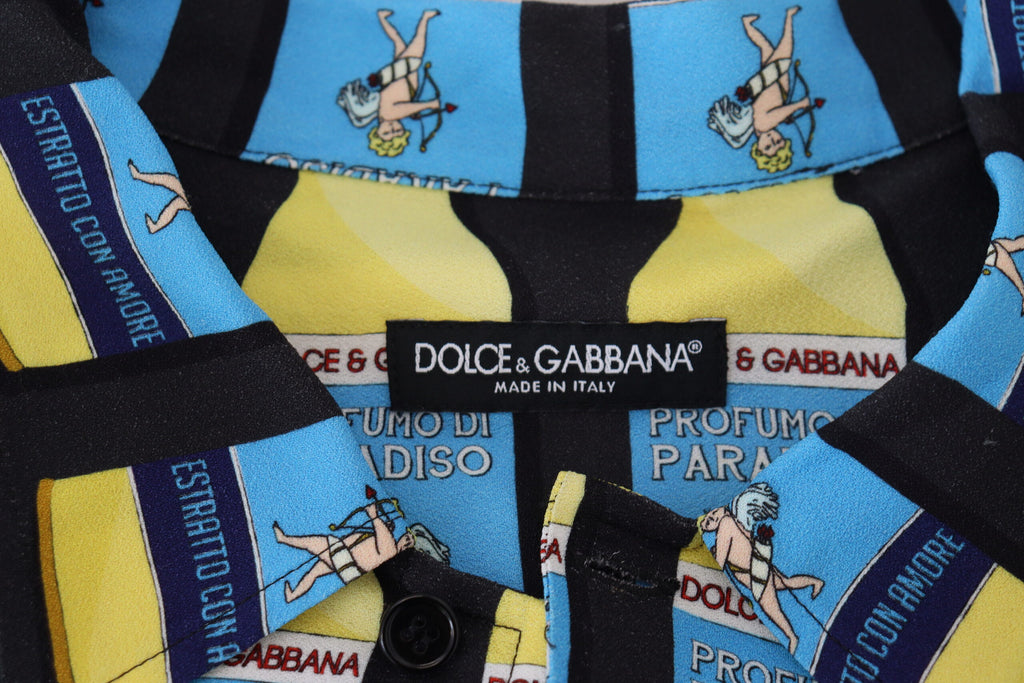 Dolce &amp; Gabbana Elegantes Freizeithemd mit mehreren Prints