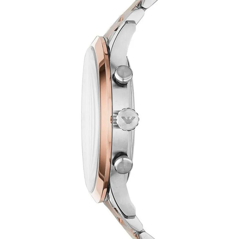 Emporio Armani – Elegante zweifarbige Uhr für Herren