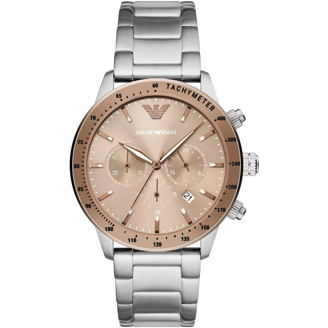 Emporio Armani – Klassischer Chronograph aus Stahl für Herren