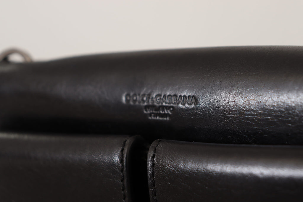 Dolce &amp; Gabbana – Elegante Mini-Geldbörse aus Leder in zeitlosem Schwarz
