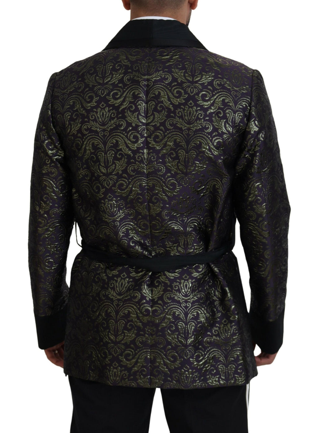 Dolce &amp; Gabbana – Goldene Jacquard-Robenjacke
