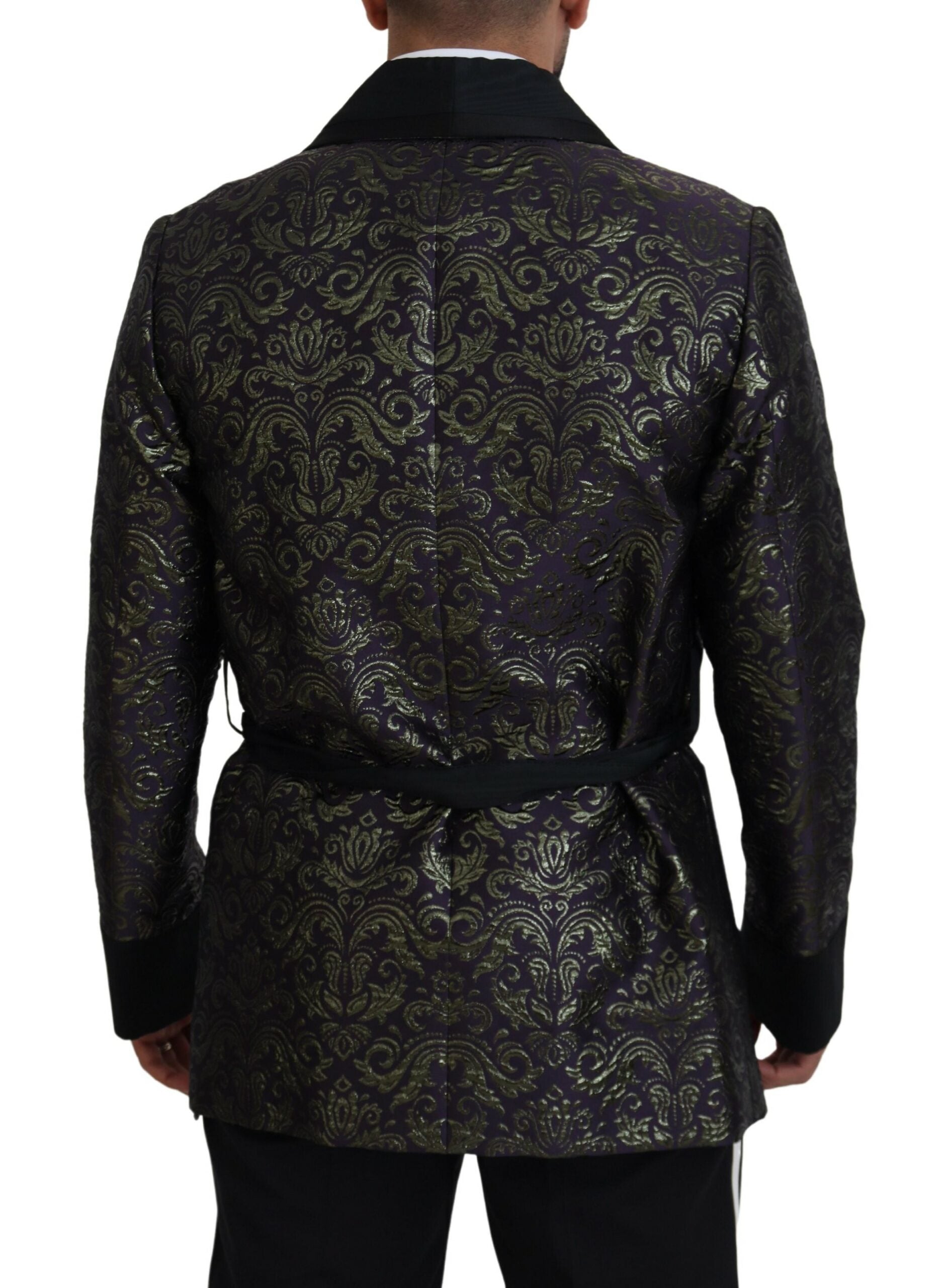 Dolce &amp; Gabbana – Goldene Jacquard-Robenjacke