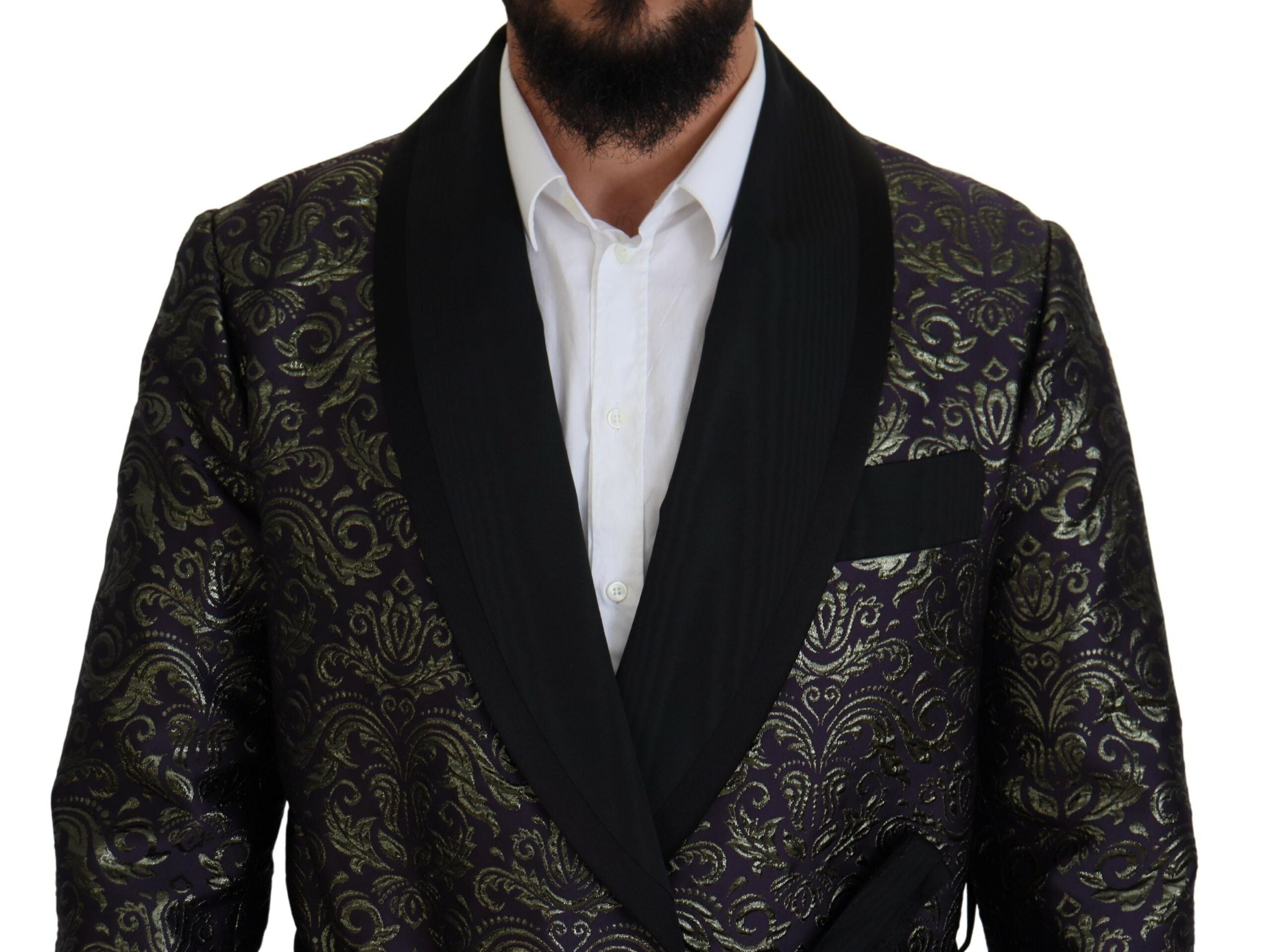 Dolce &amp; Gabbana – Goldene Jacquard-Robenjacke