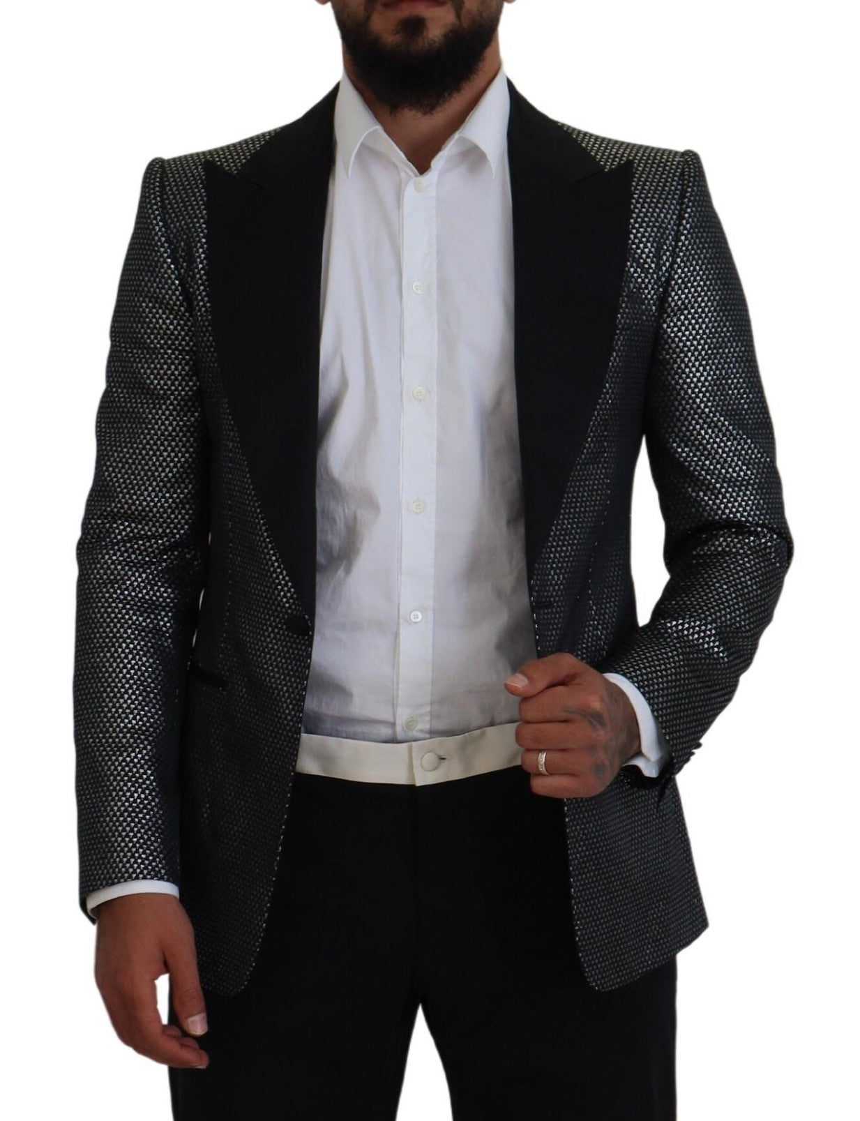 Dolce &amp; Gabbana Eleganter einreihiger Jacquard-Blazer