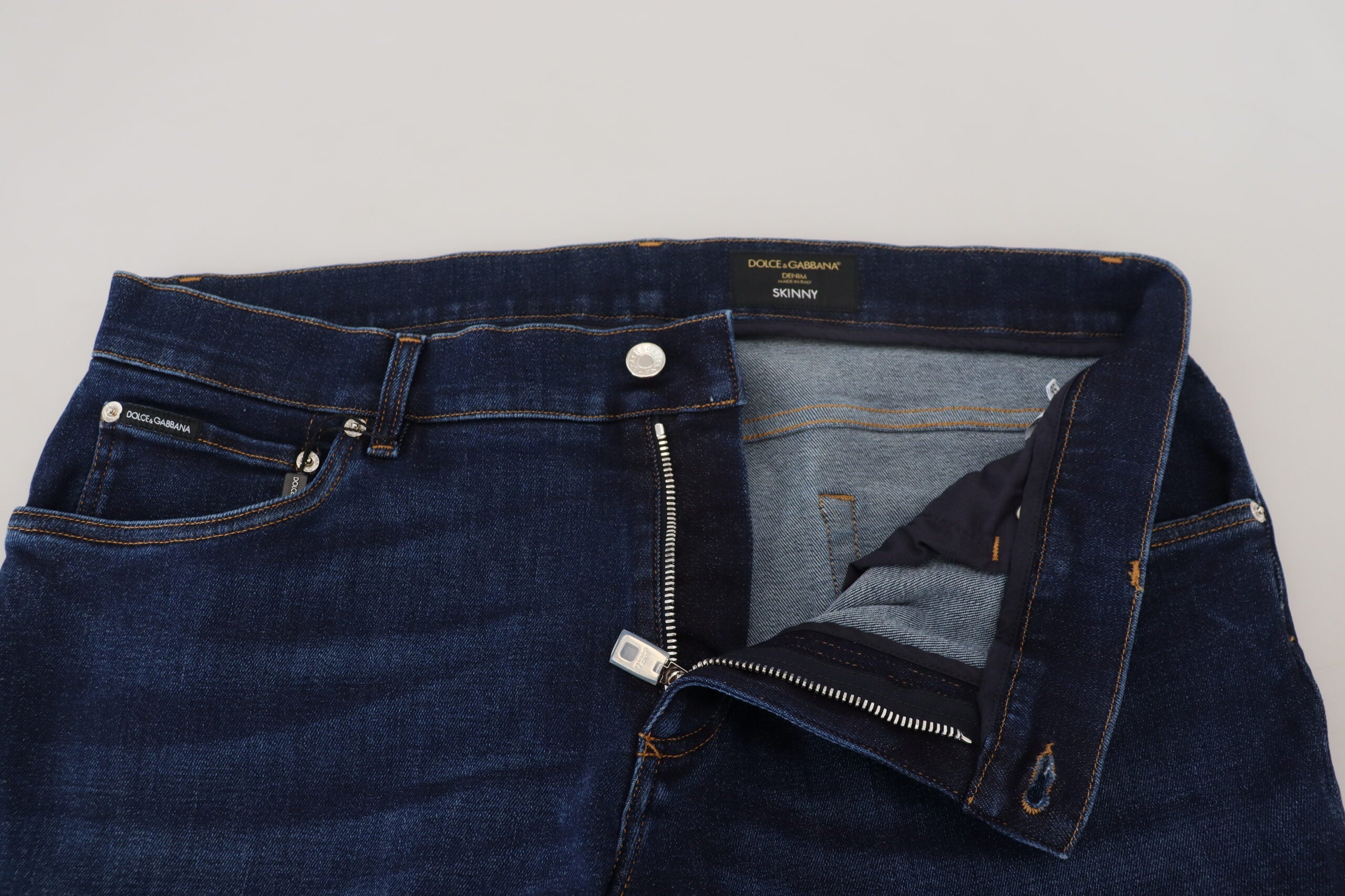 Dolce &amp; Gabbana Elegante Slim Fit Jeans in Dunkelblau