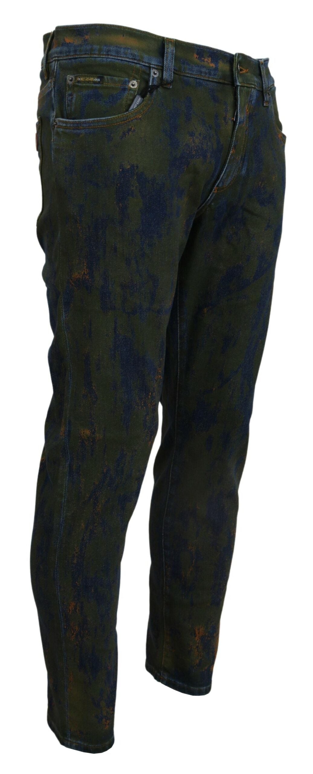 Dolce &amp; Gabbana Chic Slim-Fit-Jeans in grüner Waschung