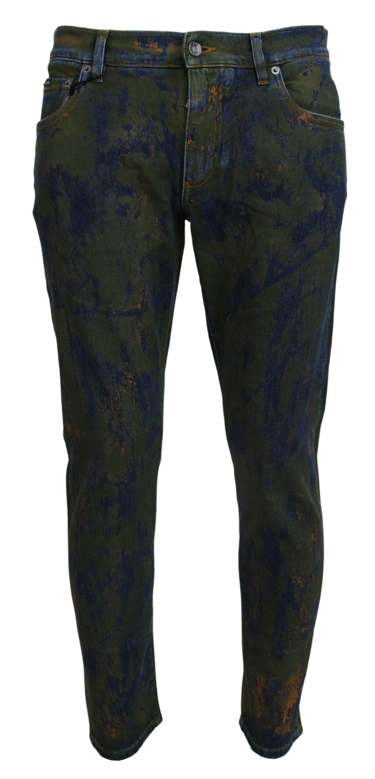 Dolce &amp; Gabbana Chic Slim-Fit-Jeans in grüner Waschung