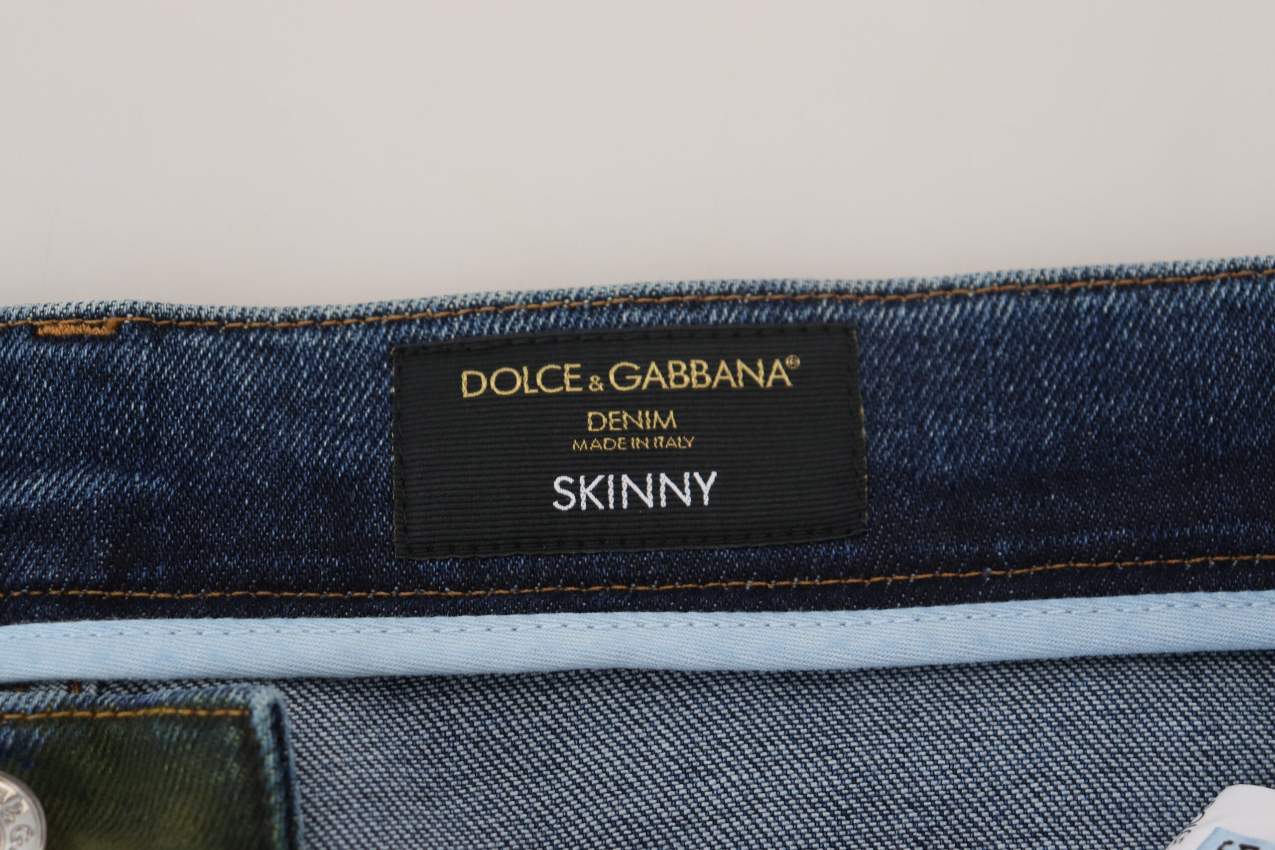 Dolce &amp; Gabbana Chic Slim-Fit-Jeans in grüner Waschung