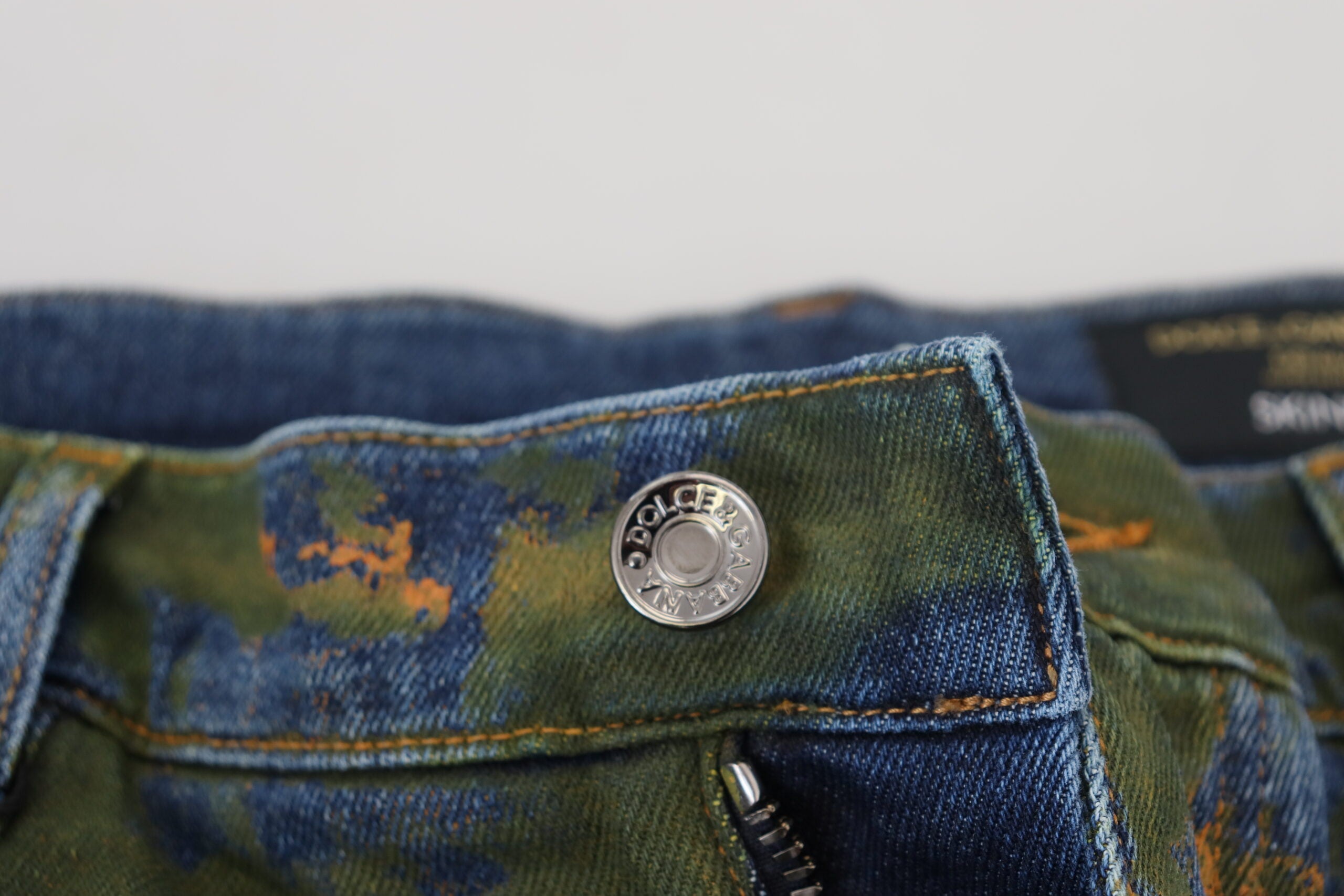 Dolce &amp; Gabbana Chic Slim-Fit-Jeans in grüner Waschung