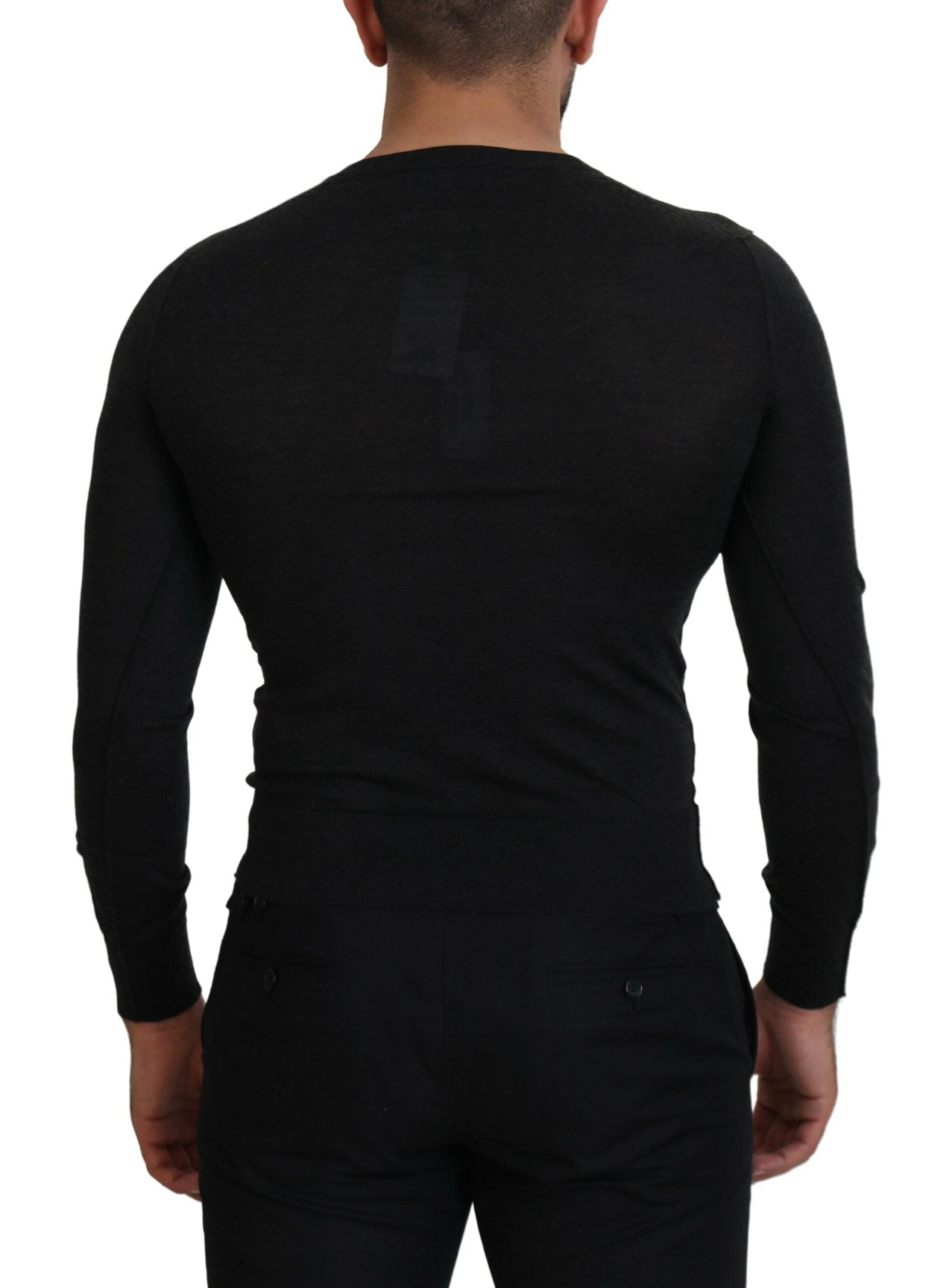 Dolce &amp; Gabbana Kaschmirpullover mit V-Ausschnitt und Herzstickerei