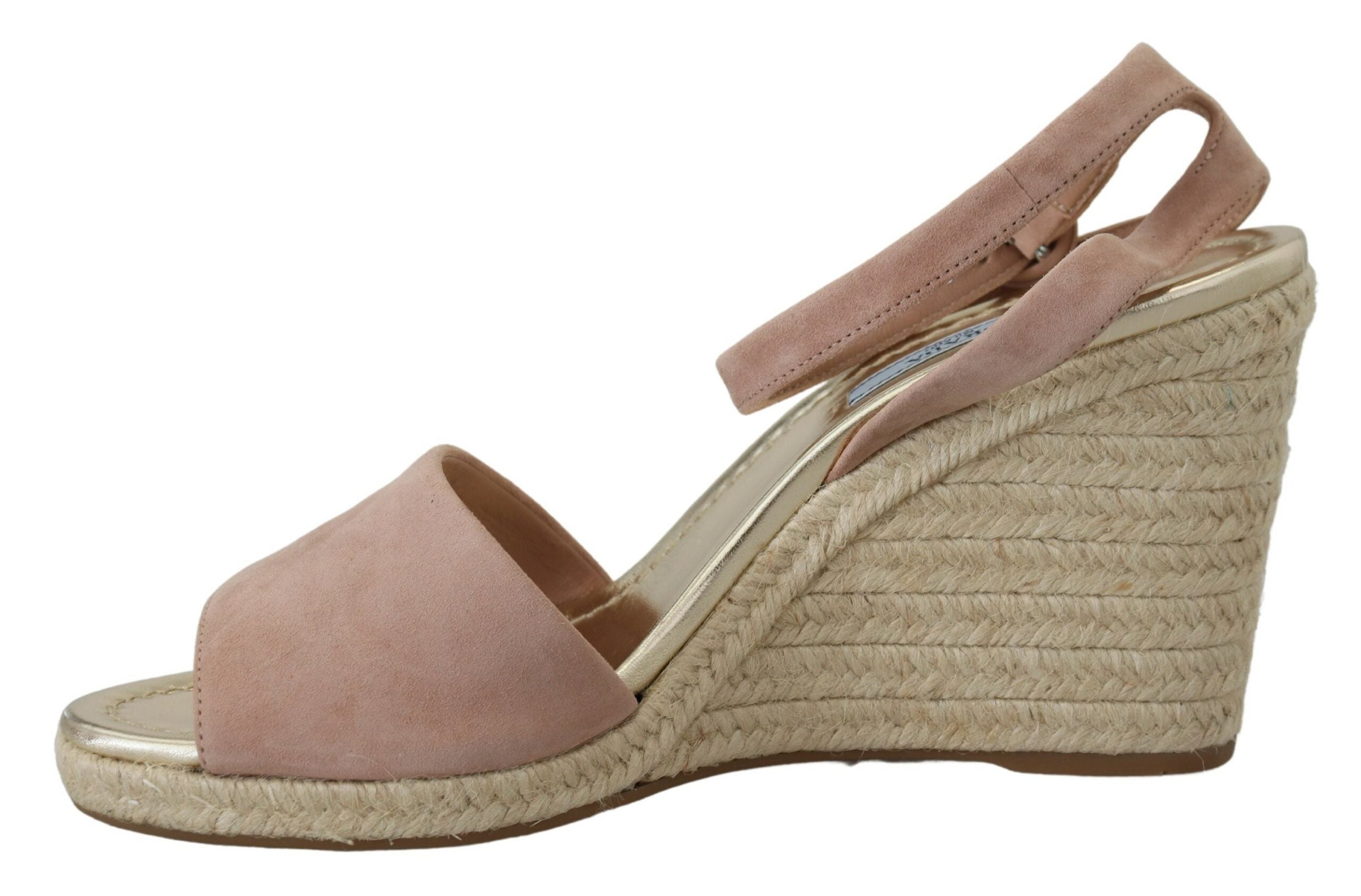 Prada – Elegante Keilsandaletten aus Wildleder mit Knöchelriemen