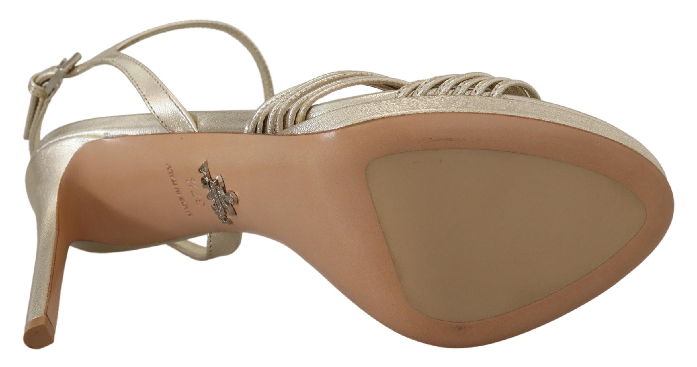 Prada – Elegante Sandalen mit goldenem Stilettoabsatz