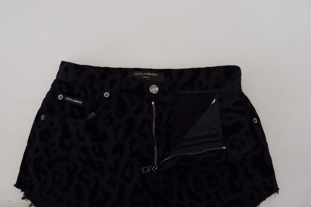 Dolce &amp; Gabbana Elegante Hotpants-Shorts aus Denim mit hoher Taille