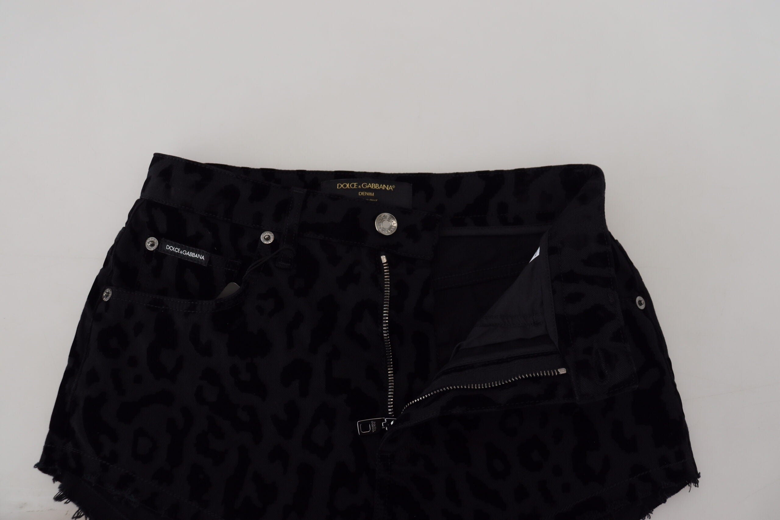 Dolce &amp; Gabbana Elegante Hotpants-Shorts aus Denim mit hoher Taille