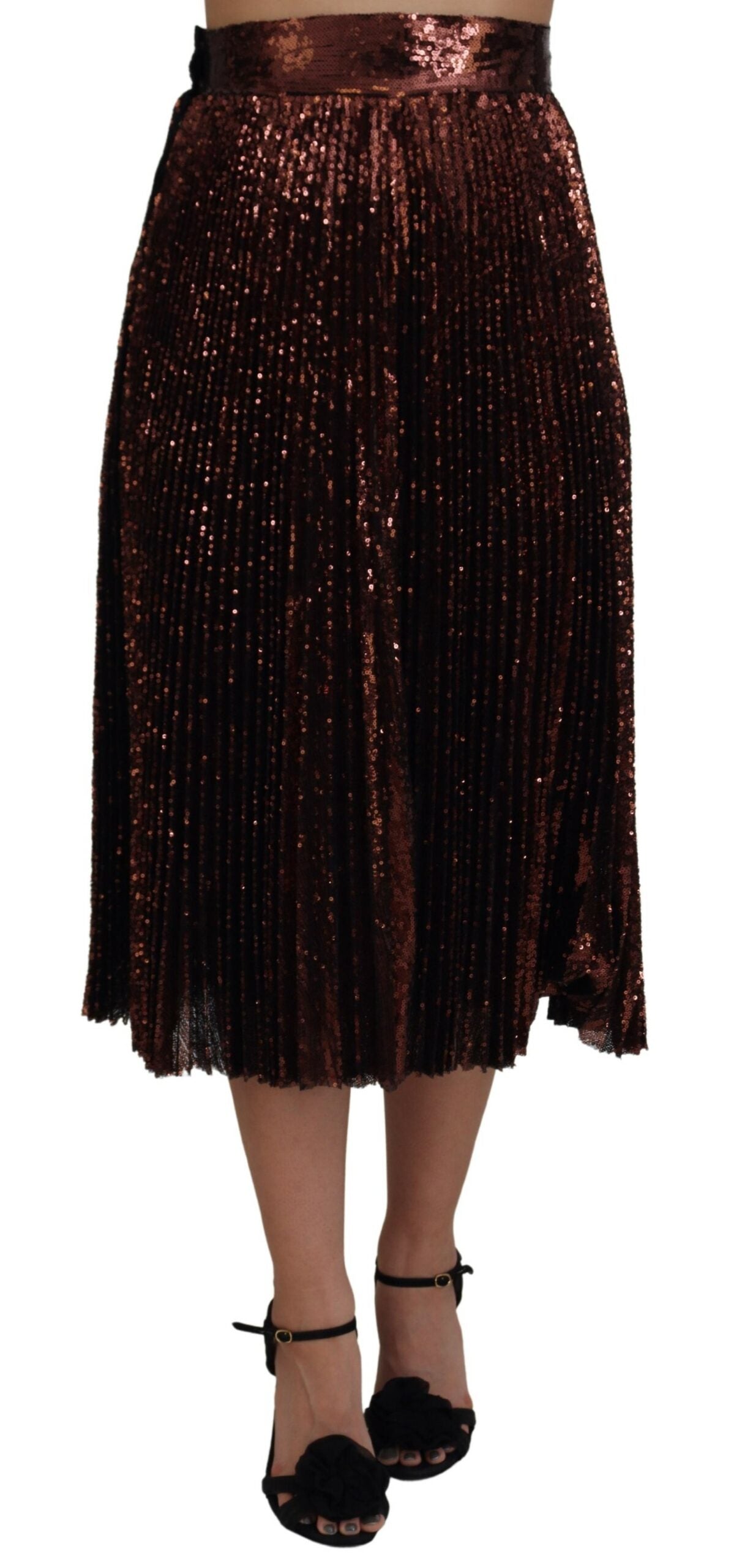 Dolce &amp; Gabbana Eleganter Midirock in A-Linie mit hoher Taille