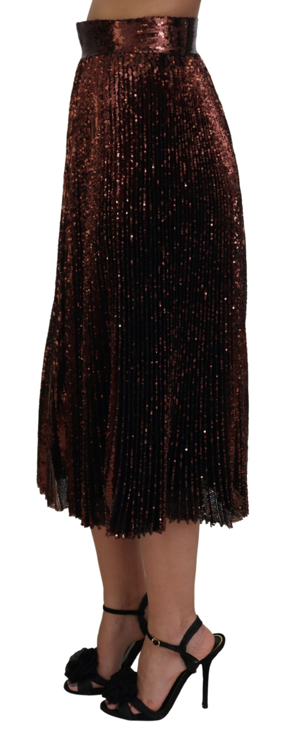 Dolce &amp; Gabbana Eleganter Midirock in A-Linie mit hoher Taille