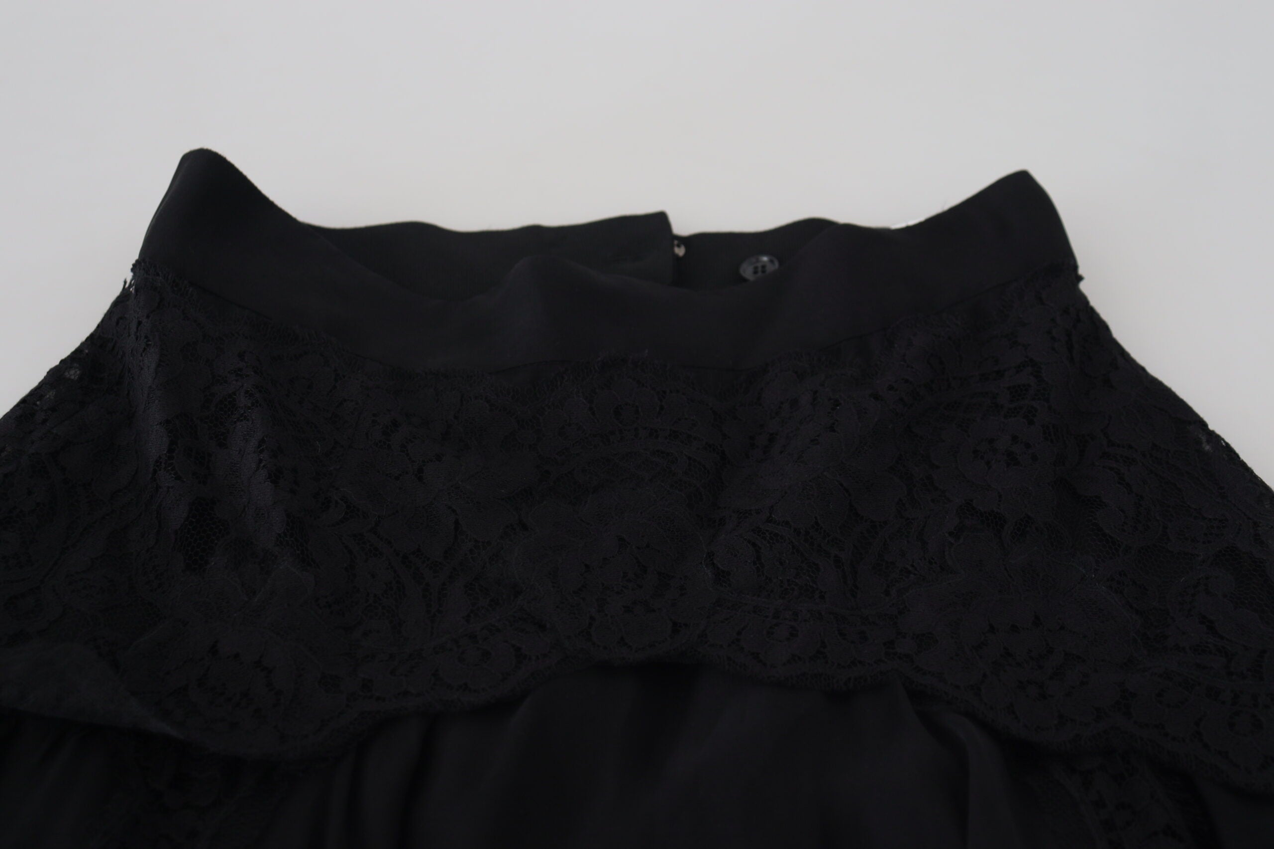 Dolce &amp; Gabbana Eleganter Midirock aus Seidenmischung mit hoher Taille
