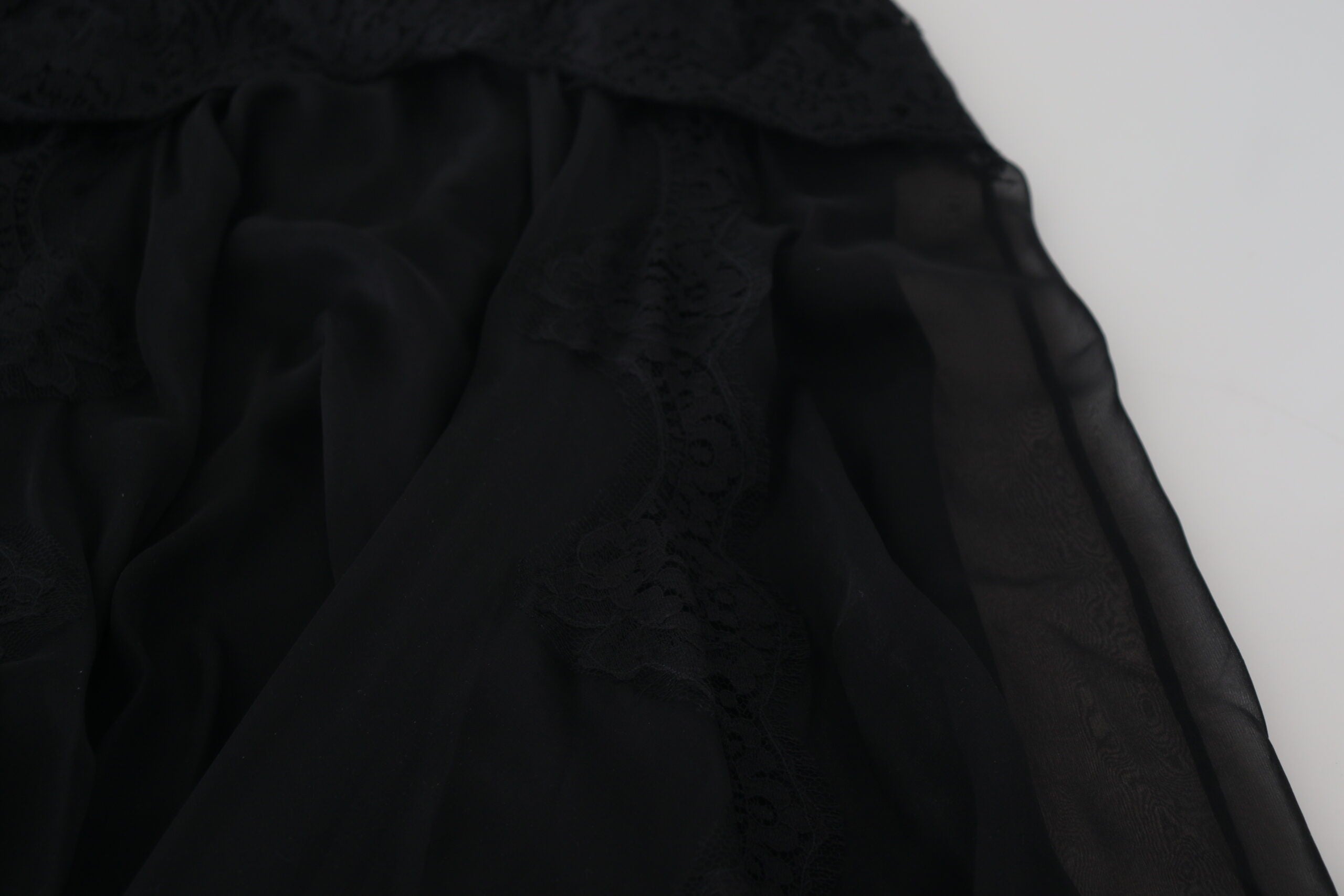 Dolce &amp; Gabbana Eleganter Midirock aus Seidenmischung mit hoher Taille