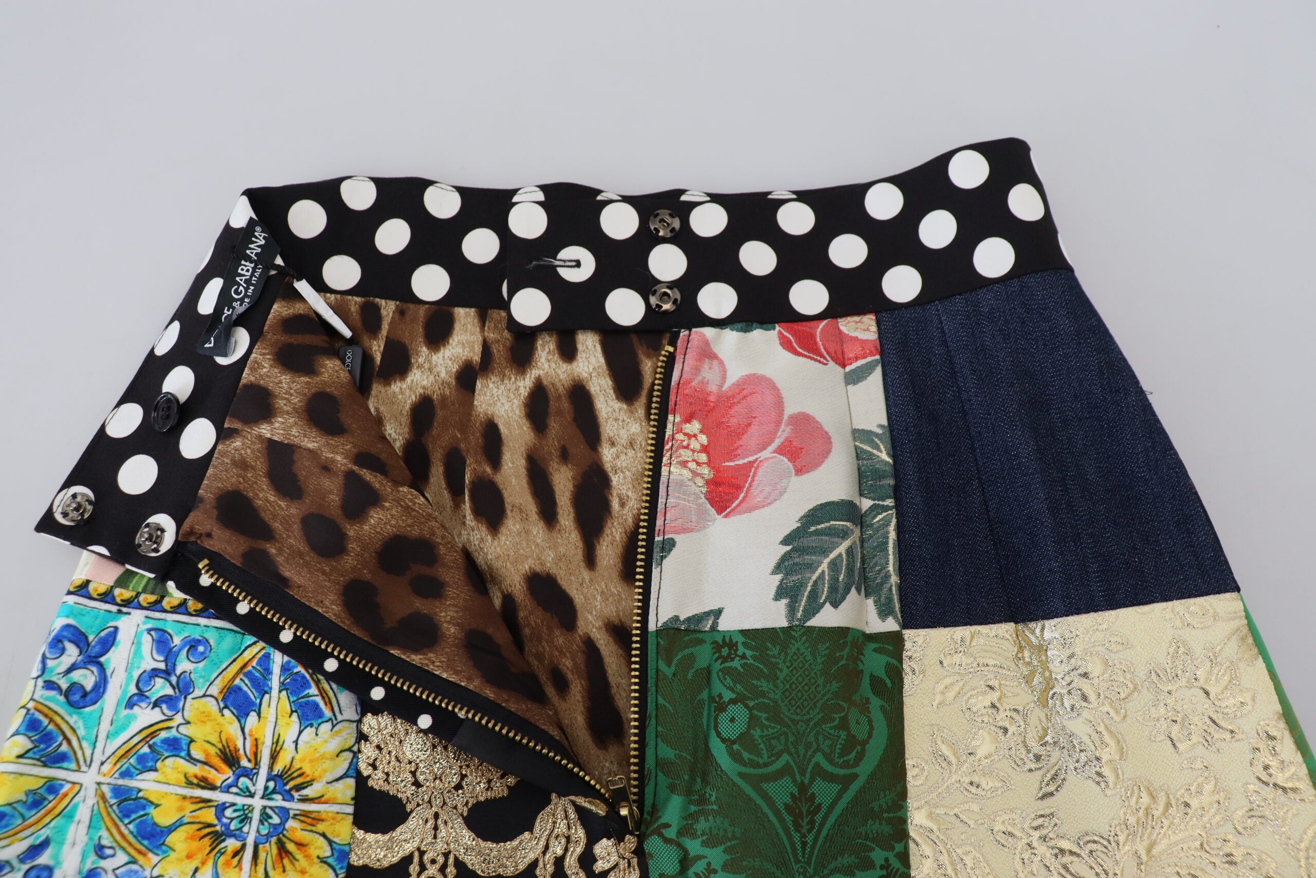 Dolce &amp; Gabbana Schicker mehrfarbiger Patchwork-Minirock