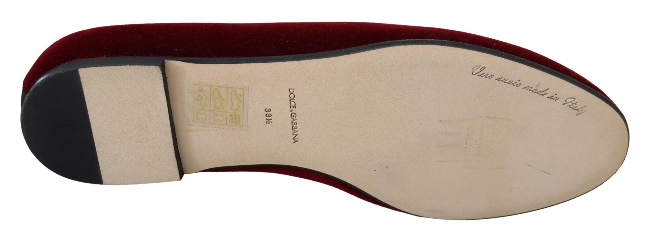 Dolce &amp; Gabbana Bordeauxfarbene Samt-Loafer „Devotion“