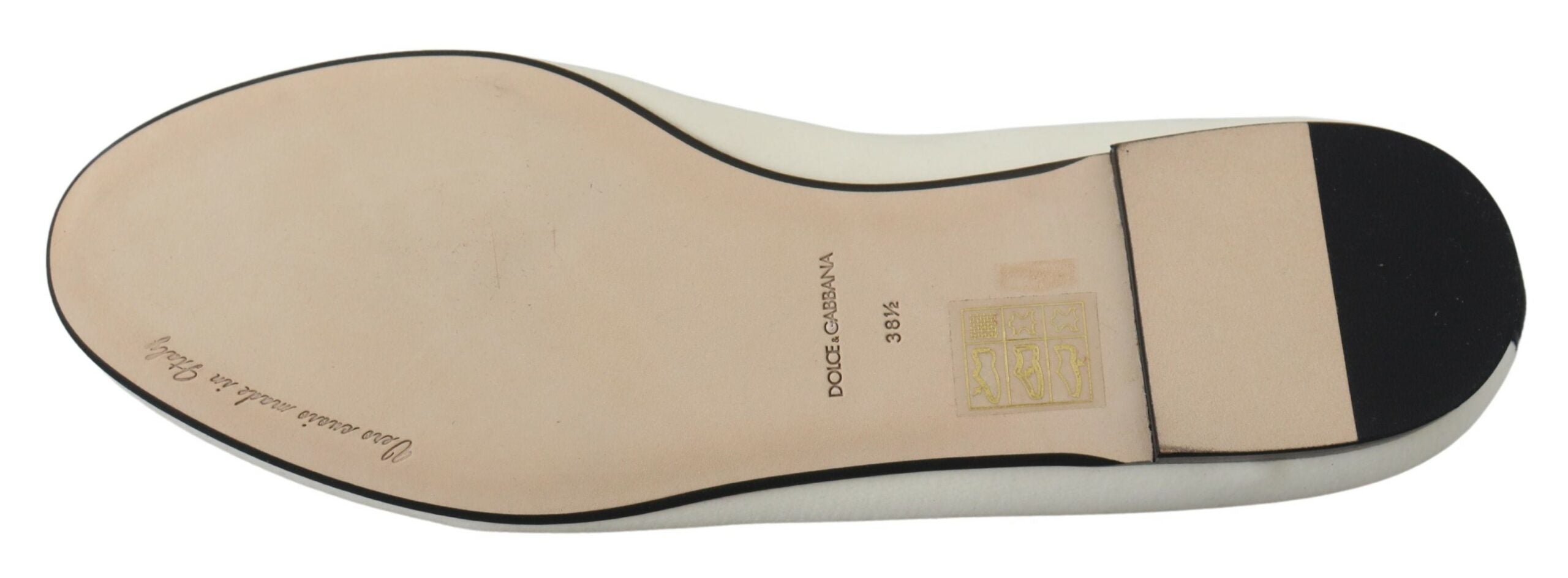 Dolce &amp; Gabbana – Elegante Loafer aus weißem Samt mit goldenem Herzdetail
