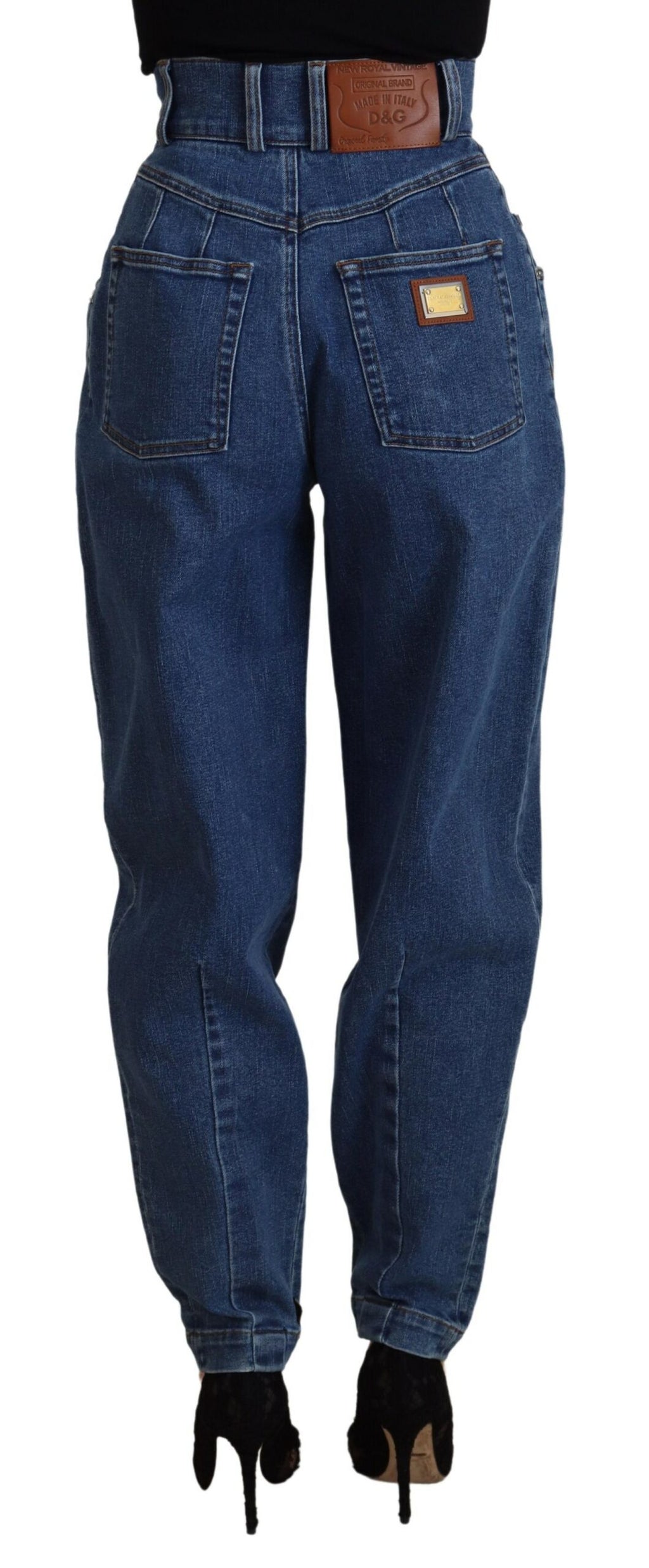 Dolce &amp; Gabbana Elegante Blue Jeans mit hoher Taille