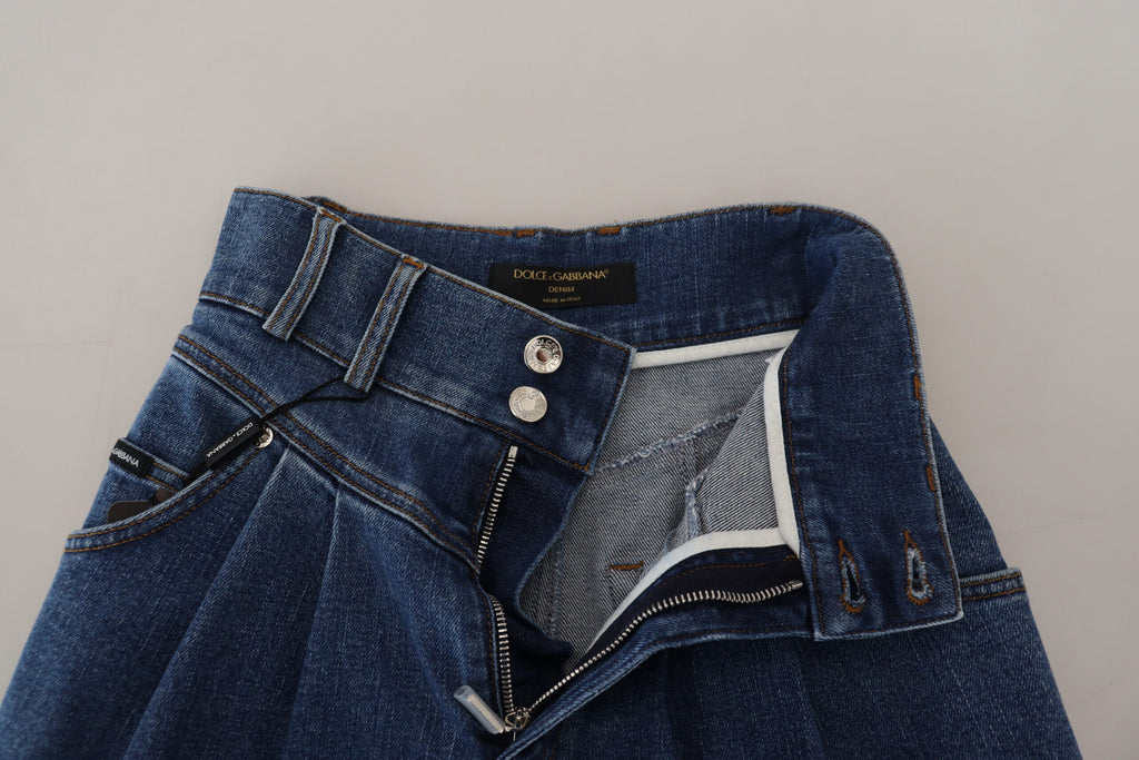 Dolce &amp; Gabbana Elegante Blue Jeans mit hoher Taille