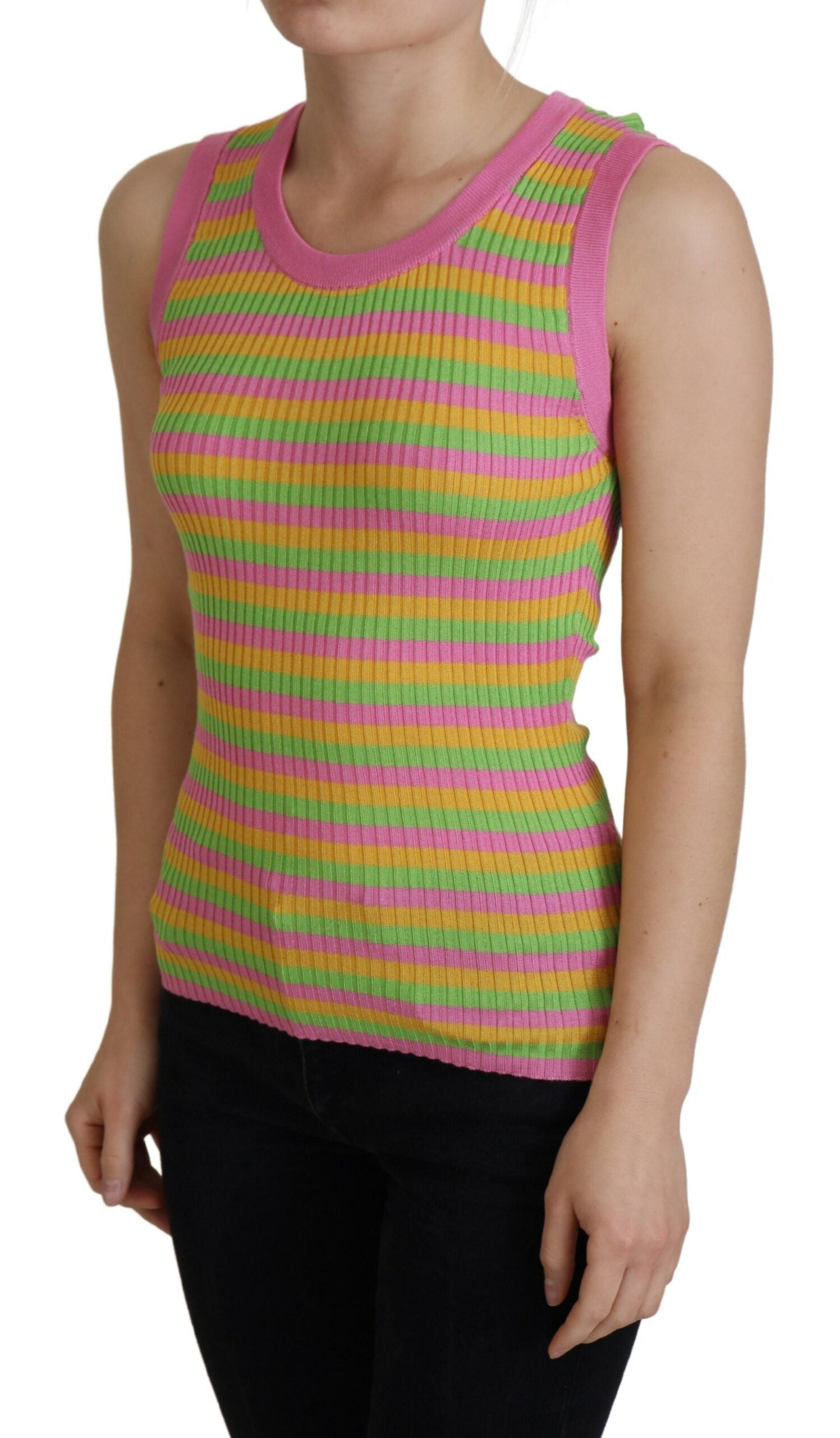 Dolce &amp; Gabbana Elegantes ärmelloses Tanktop aus Seide