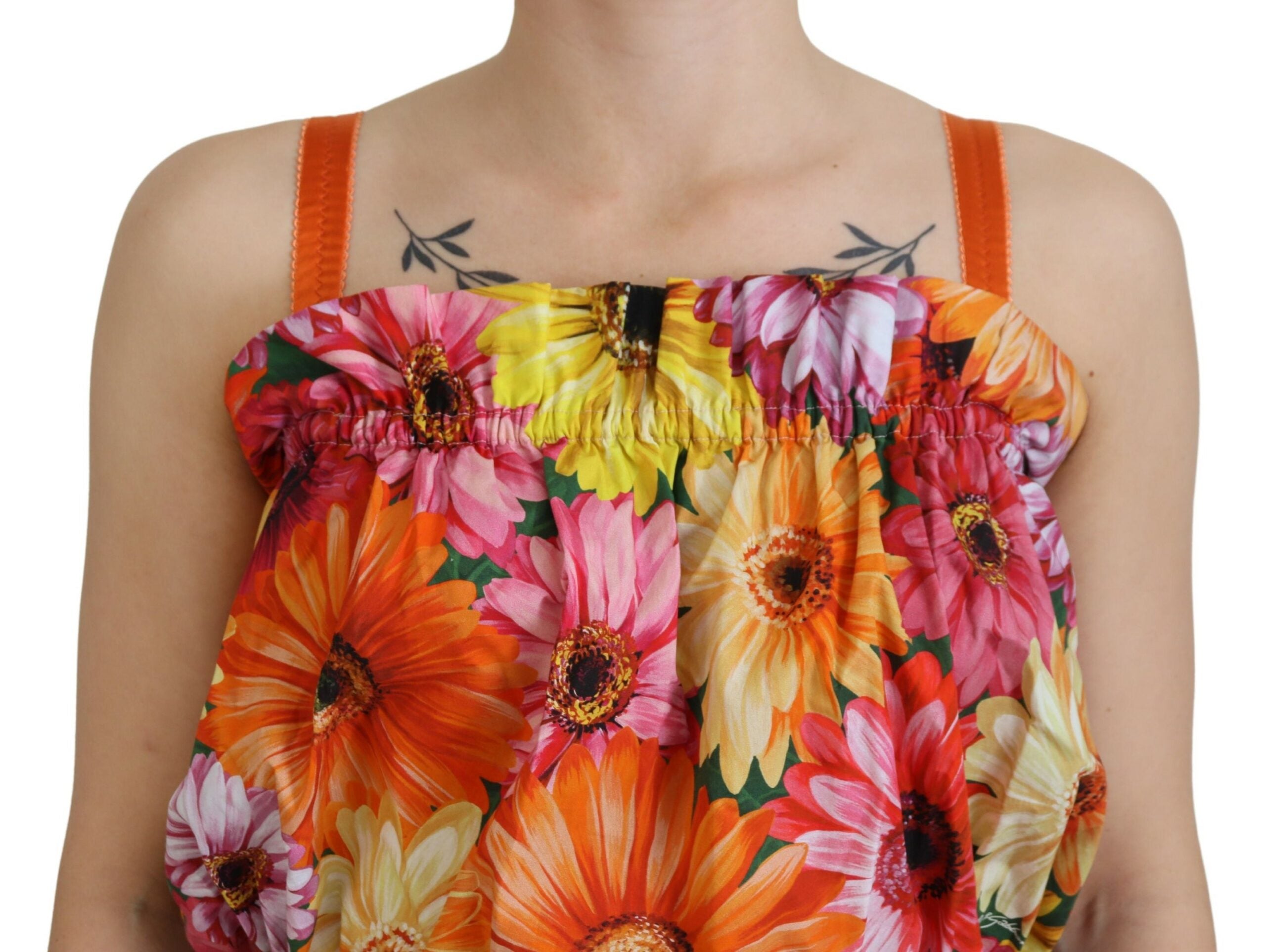 Dolce &amp; Gabbana – Ärmelloses, kurzes Oberteil mit floraler Eleganz