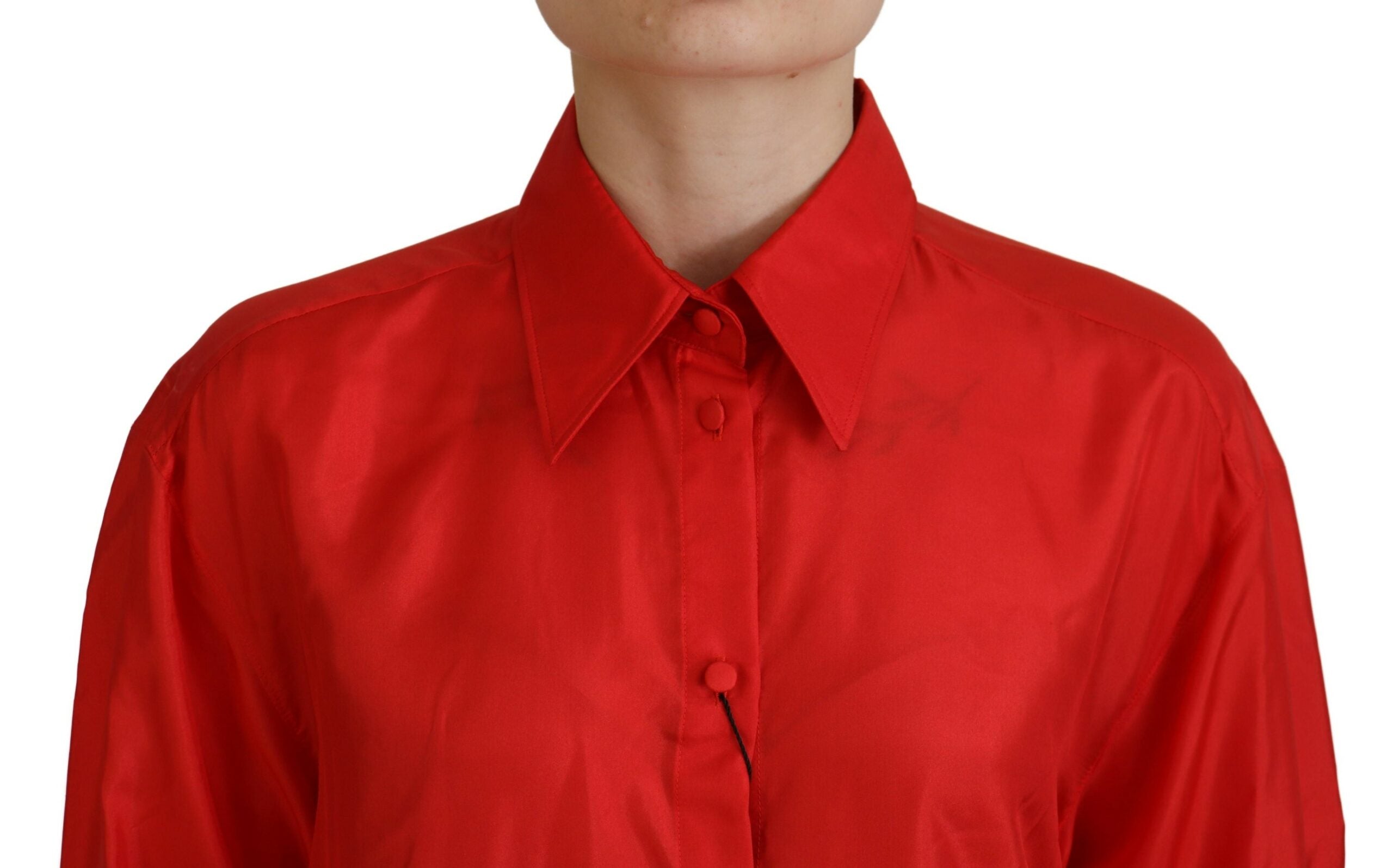 Dolce &amp; Gabbana – Elegantes Poloshirt mit Seidenkragen und langen Ärmeln