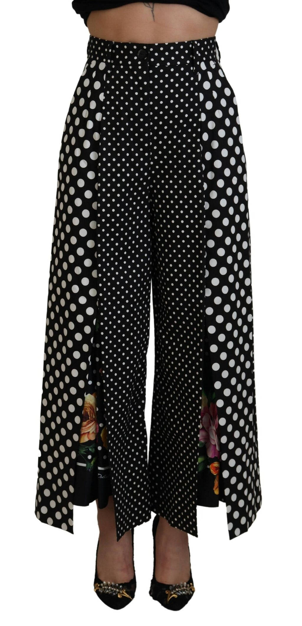 Dolce &amp; Gabbana Elegante hoch taillierte Polka Dot-Hose