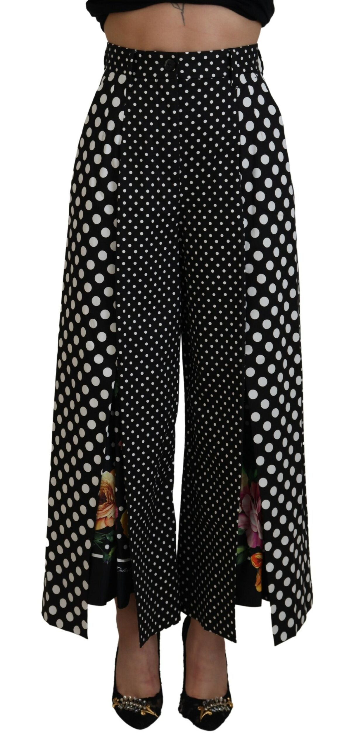 Dolce &amp; Gabbana Elegante hoch taillierte Polka Dot-Hose