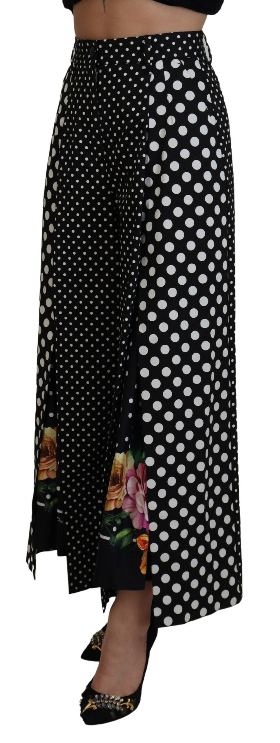 Dolce &amp; Gabbana Elegante hoch taillierte Polka Dot-Hose