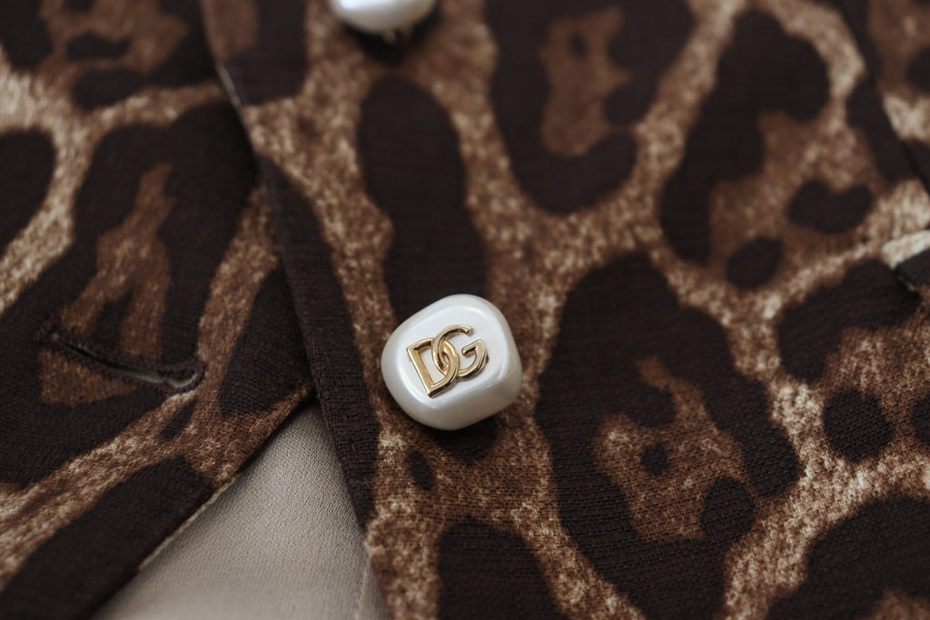 Dolce &amp; Gabbana – Hoch taillierter Minirock mit Leopardenmuster