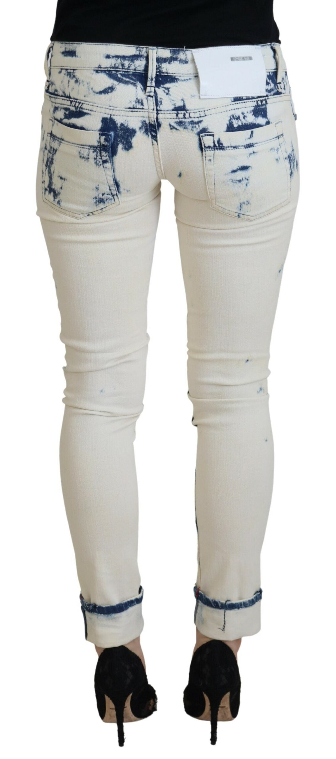 Acht Chic – Zerfetzte Skinny-Jeans mit niedriger Taille