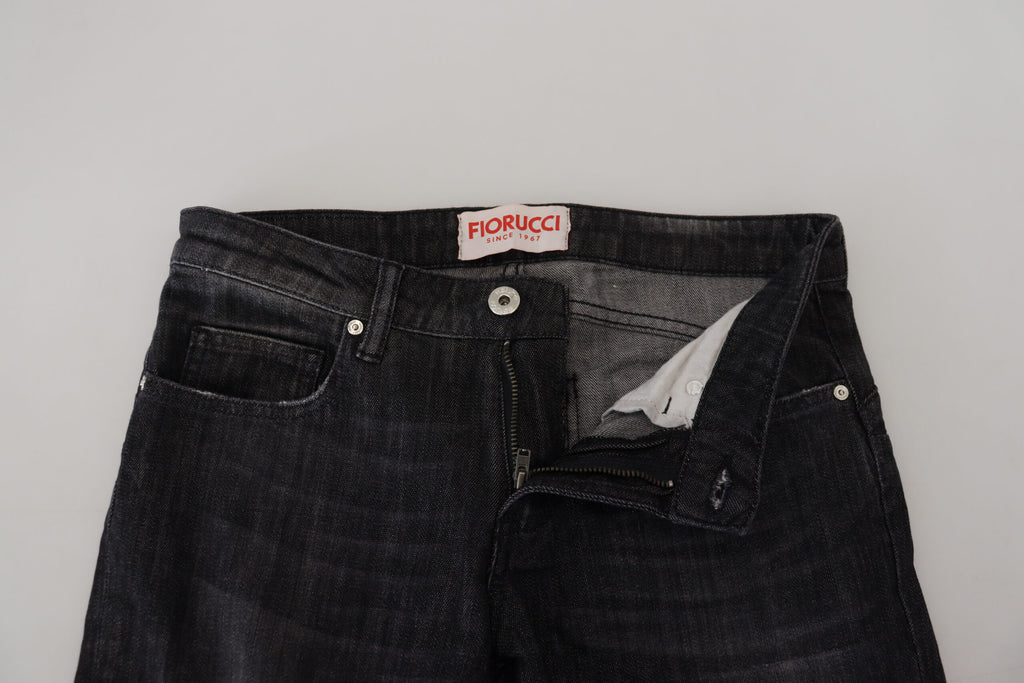 Fiorucci Chic – Schwarze Skinny-Jeans mit niedriger Taille