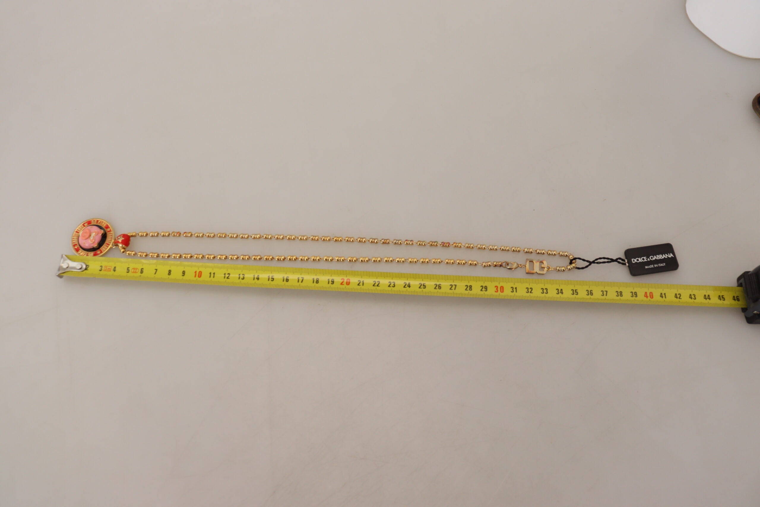 Dolce &amp; Gabbana Elegante Halskette mit goldenem Charm