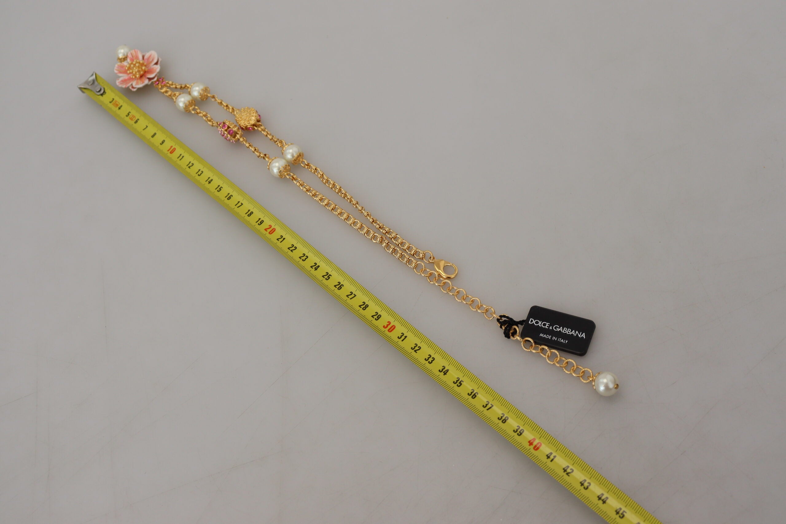 Dolce &amp; Gabbana Elegante Statement-Halskette mit Blumen-Anhänger