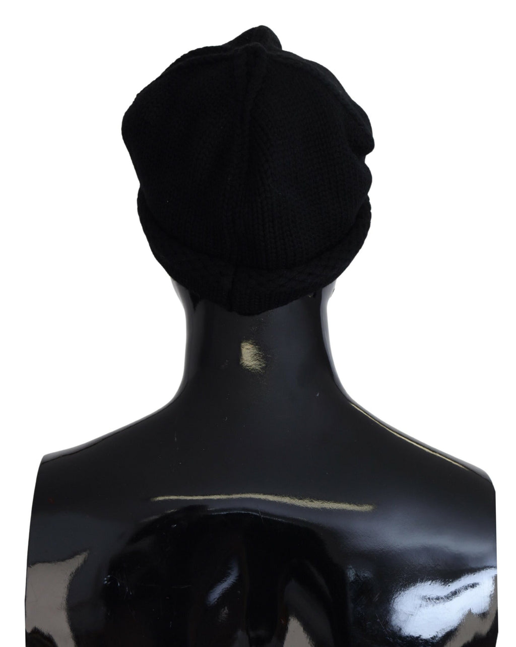 Dolce &amp; Gabbana Elegante schwarze Beanie-Mütze aus Schurwolle