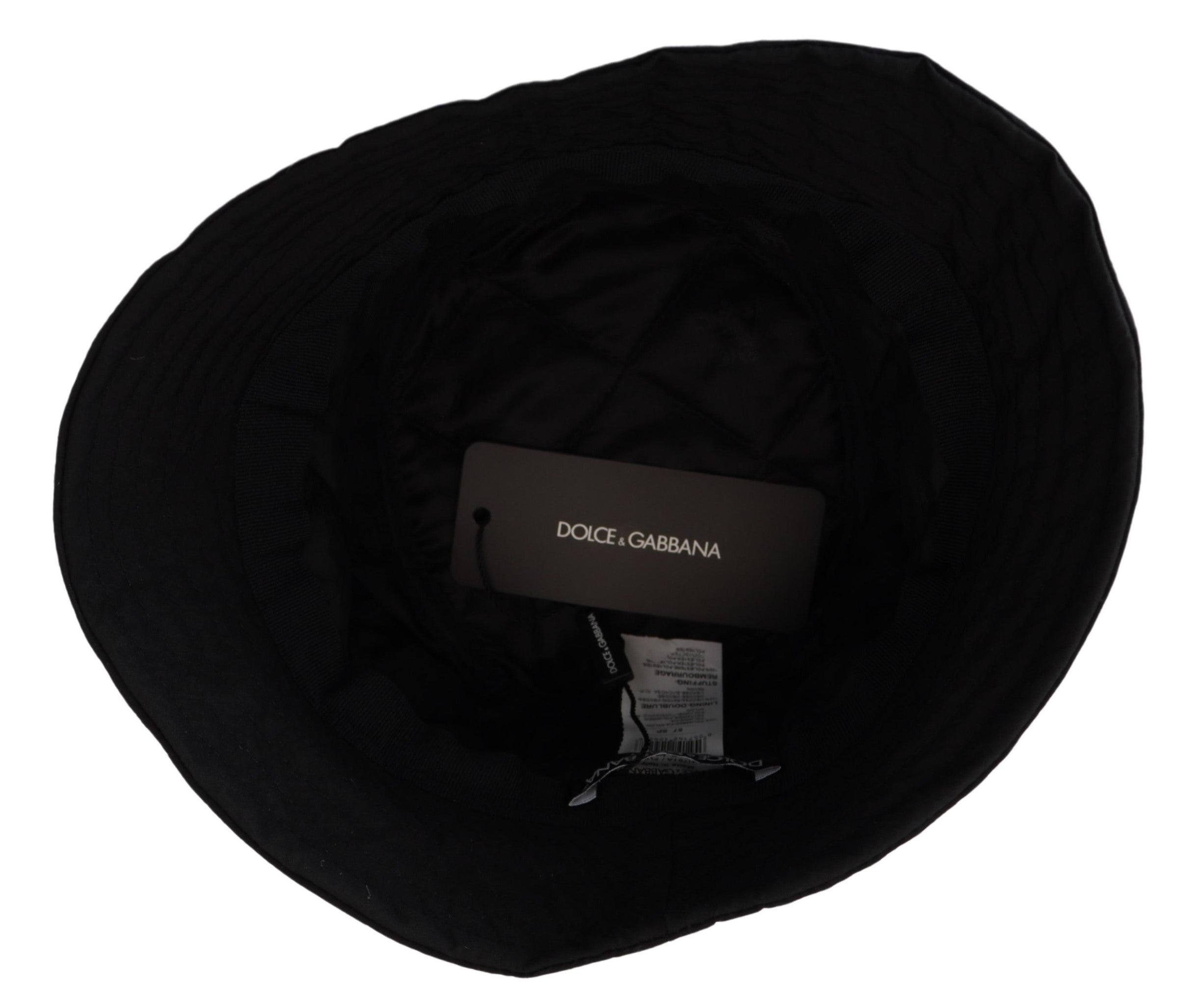 Dolce &amp; Gabbana Elegante schwarze Bucket Cap