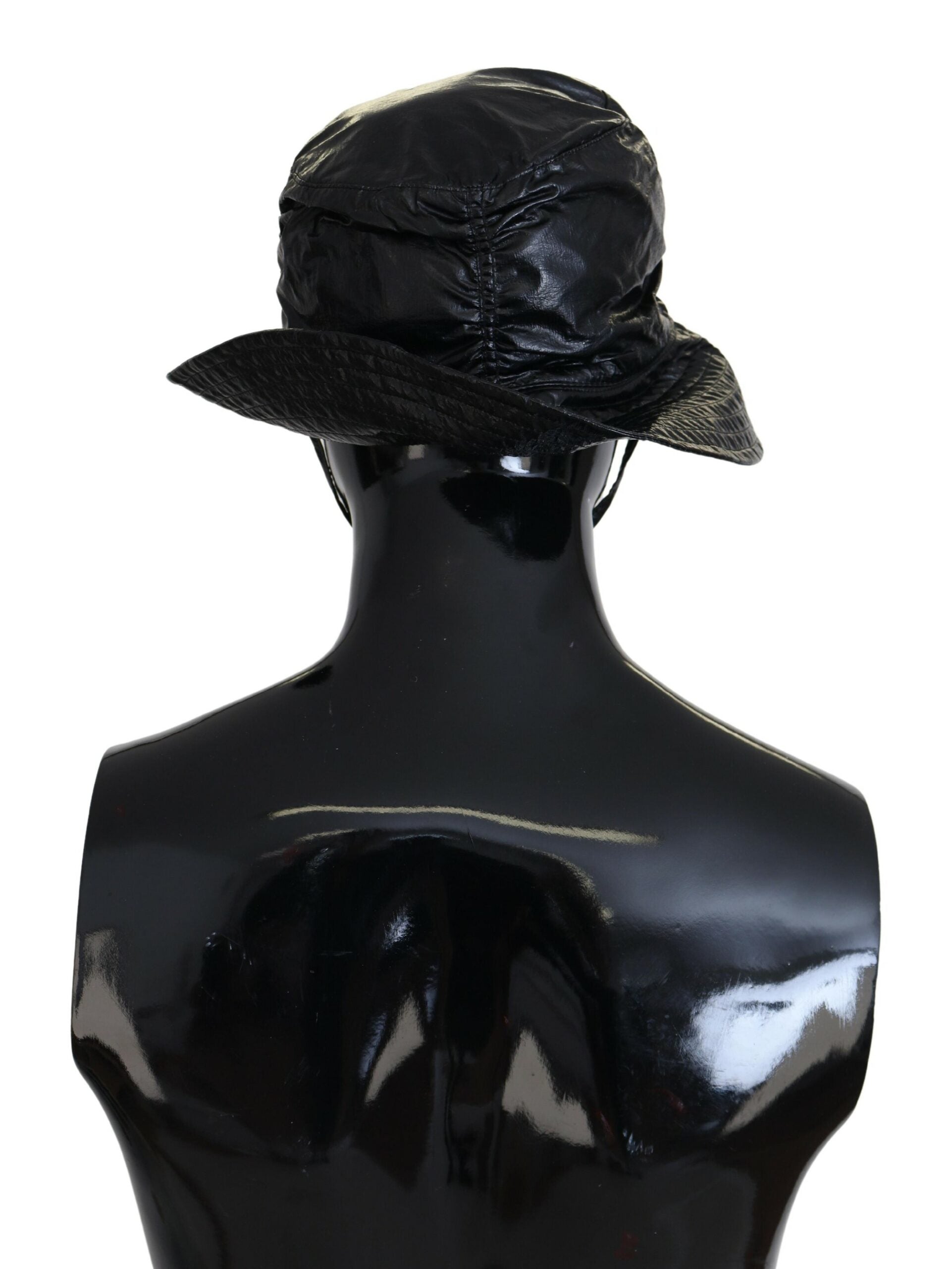 Dolce &amp; Gabbana – Elegante schwarze Bucket Cap mit Logodetail