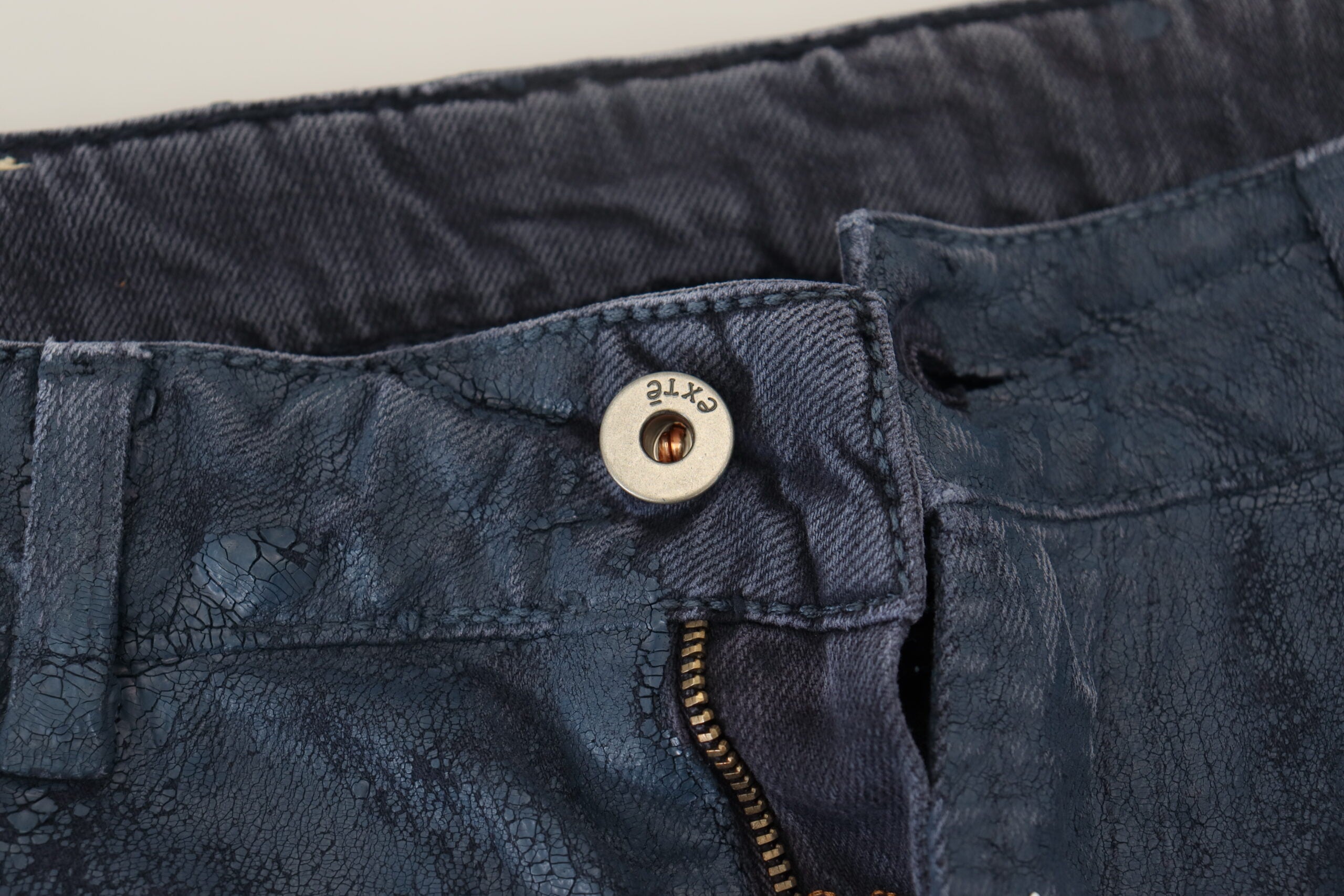 Exte Chic – Tapered-Jeans in Blau