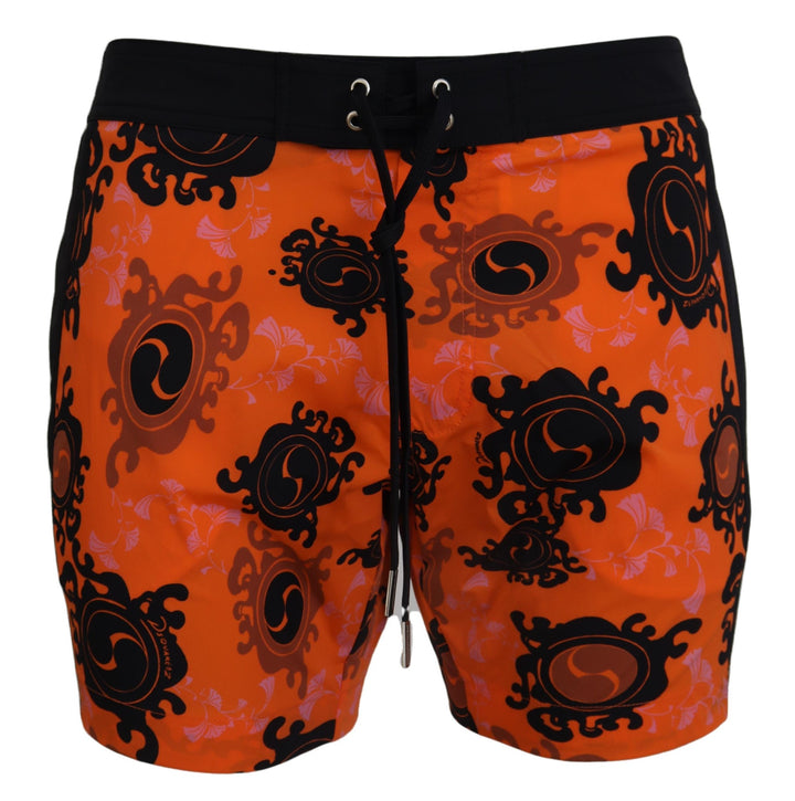 Dsquared² Chic Orange Badeshorts Boxer für Herren