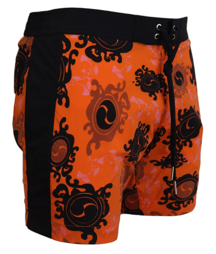 Dsquared² Chic Orange Badeshorts Boxer für Herren